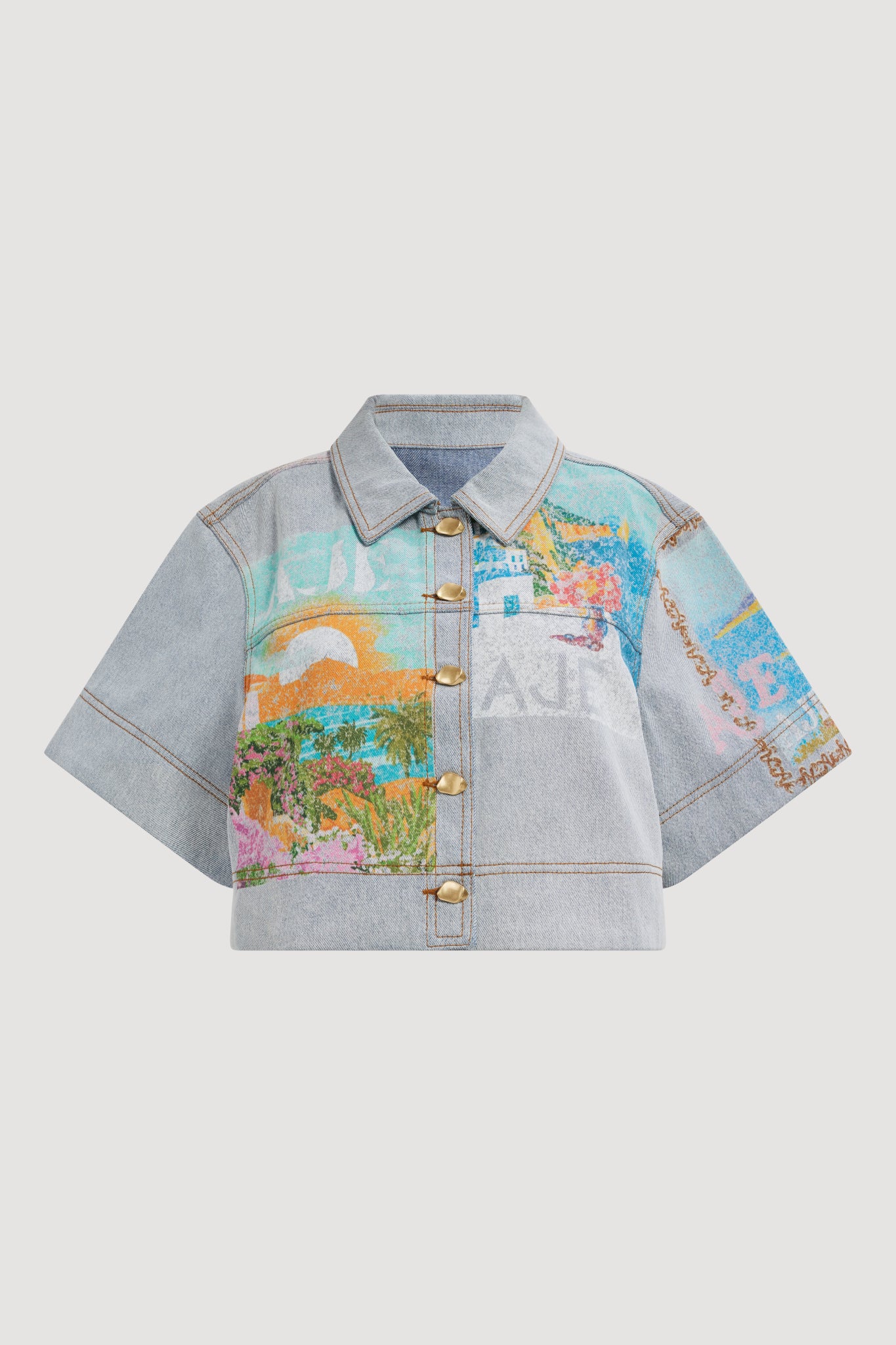 Mae Cropped Denim Shirt