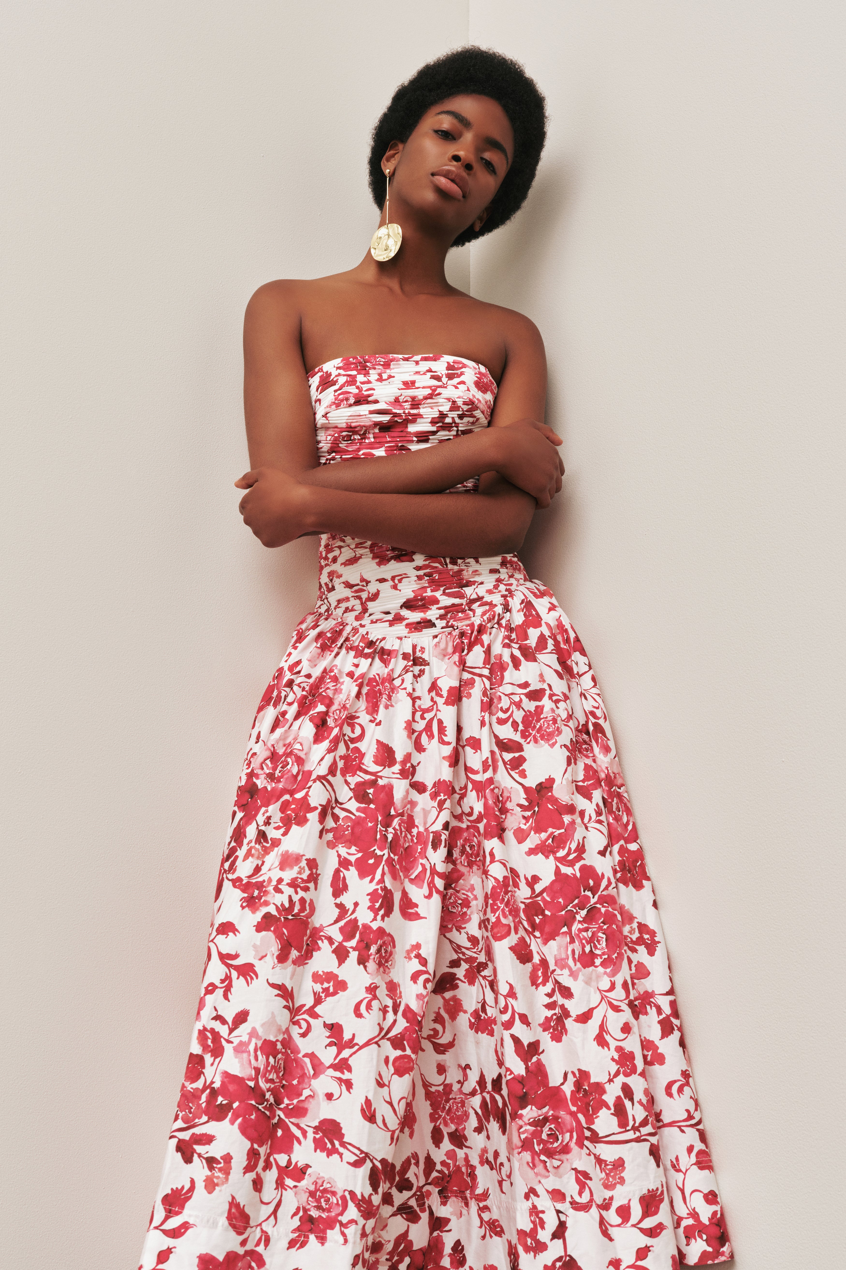 aje red dress Aje Floral-print Mini Dress