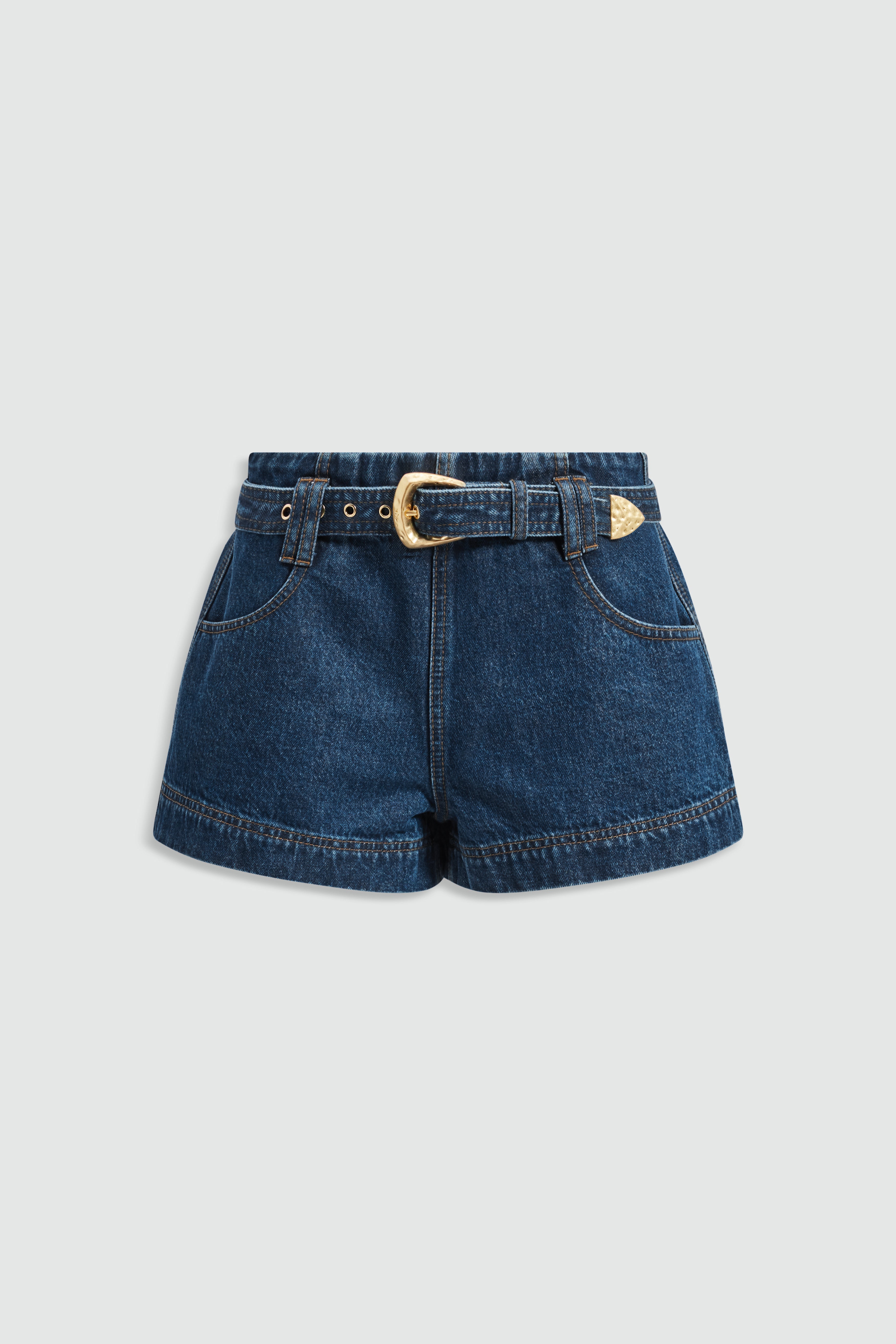 Viva Belted Denim Short