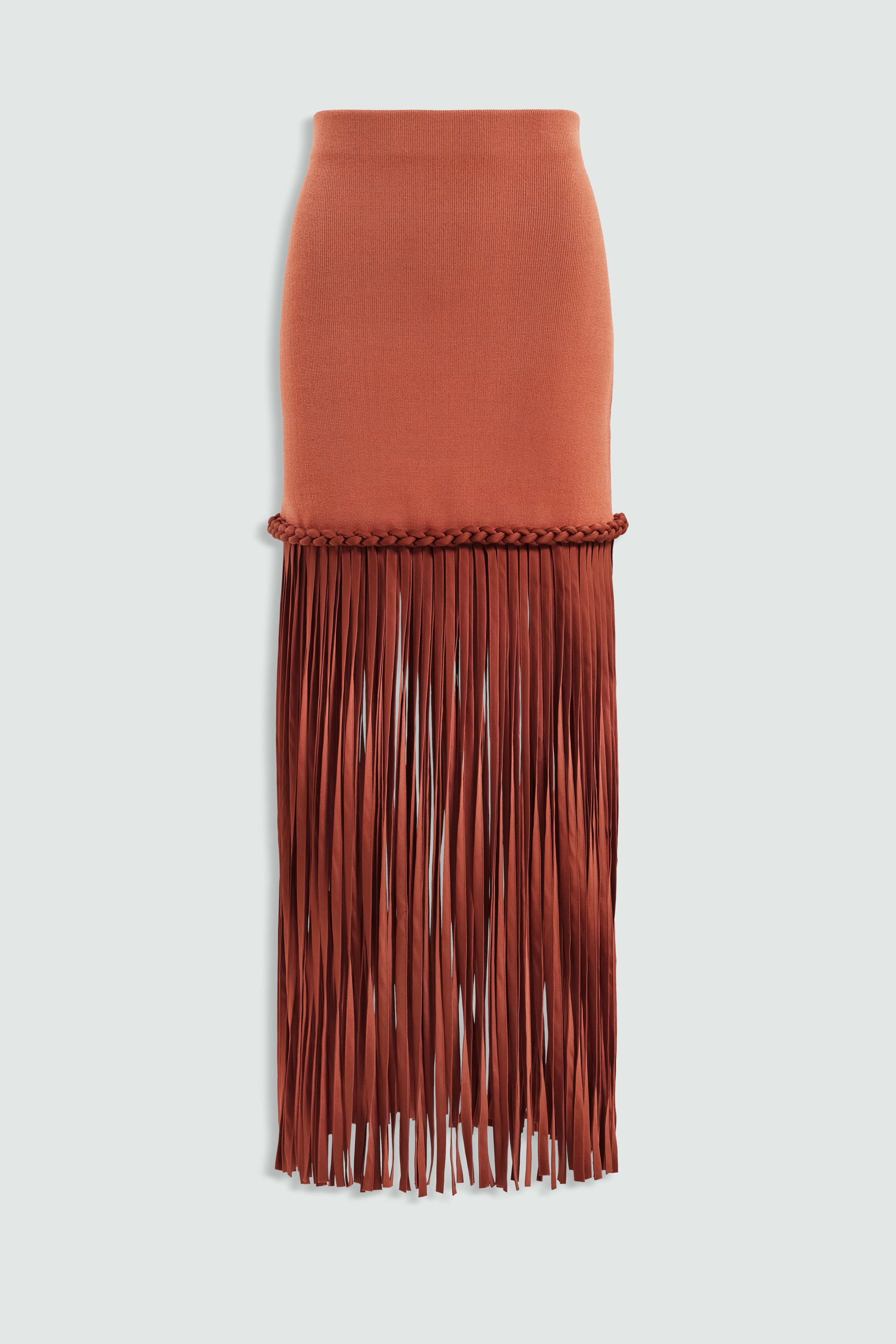 Ribiona Knit Midi Skirt