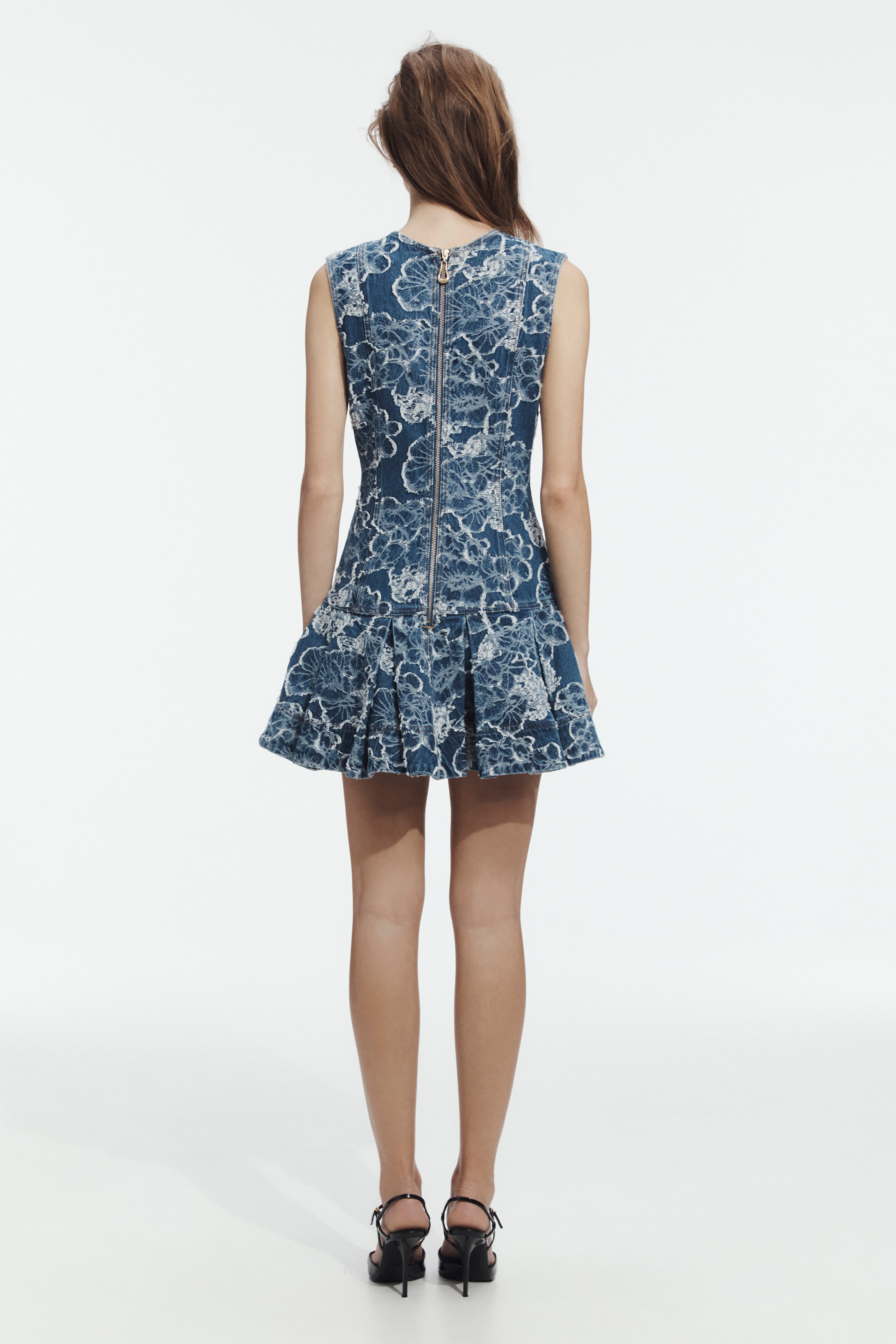 Arlo Jacquard Denim Mini Dress
