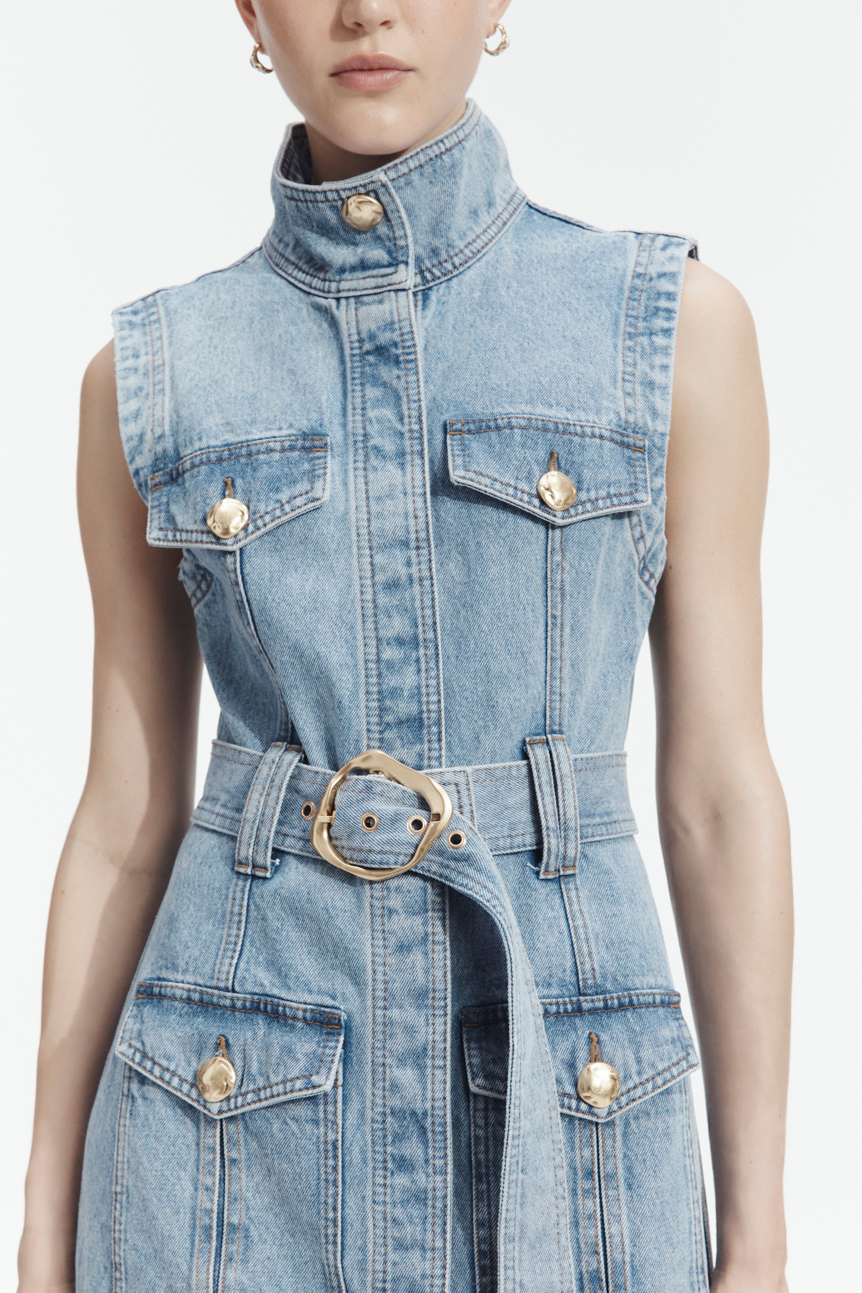 Lyra Denim Midi Dress