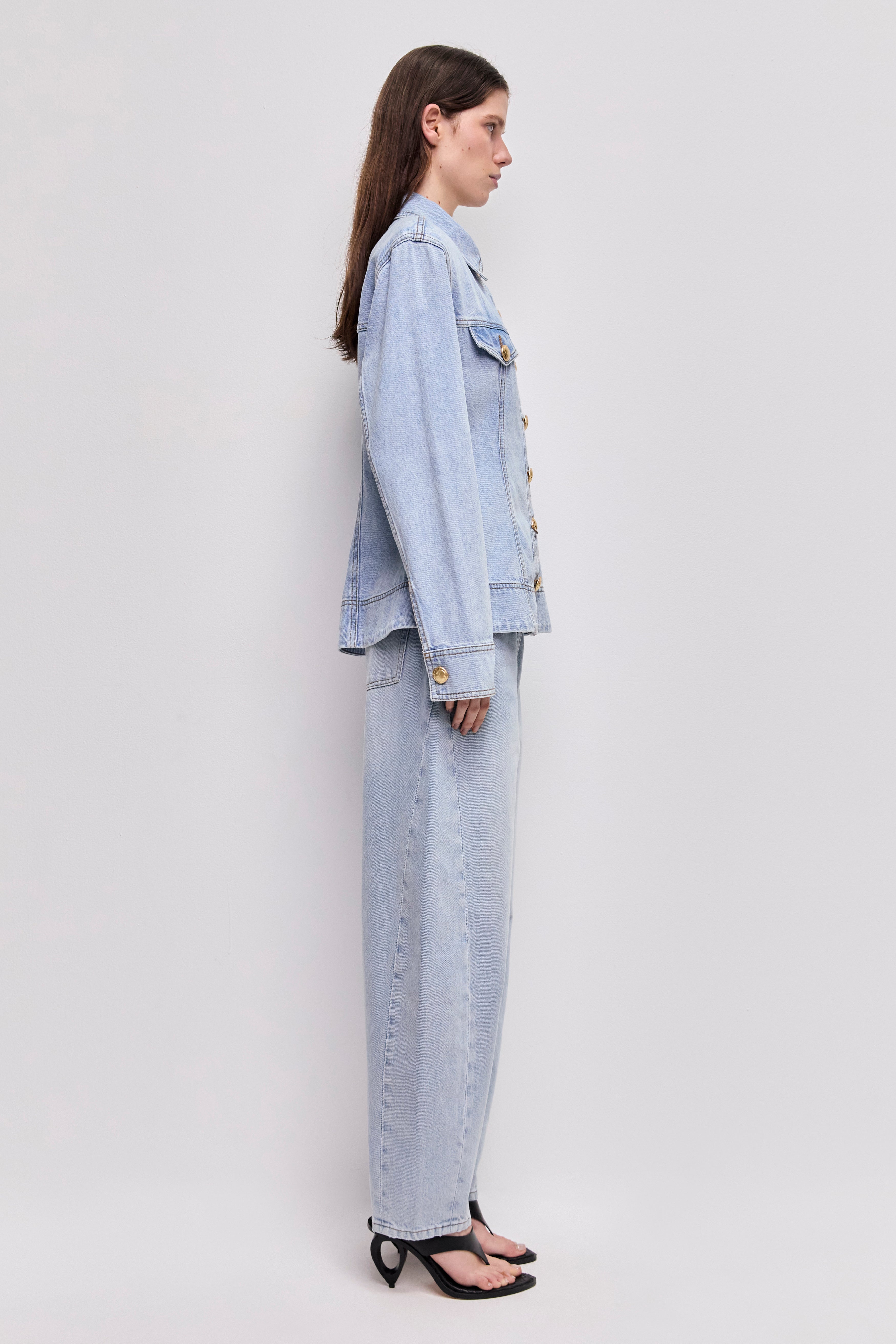 Tia Denim Fitted Shirt