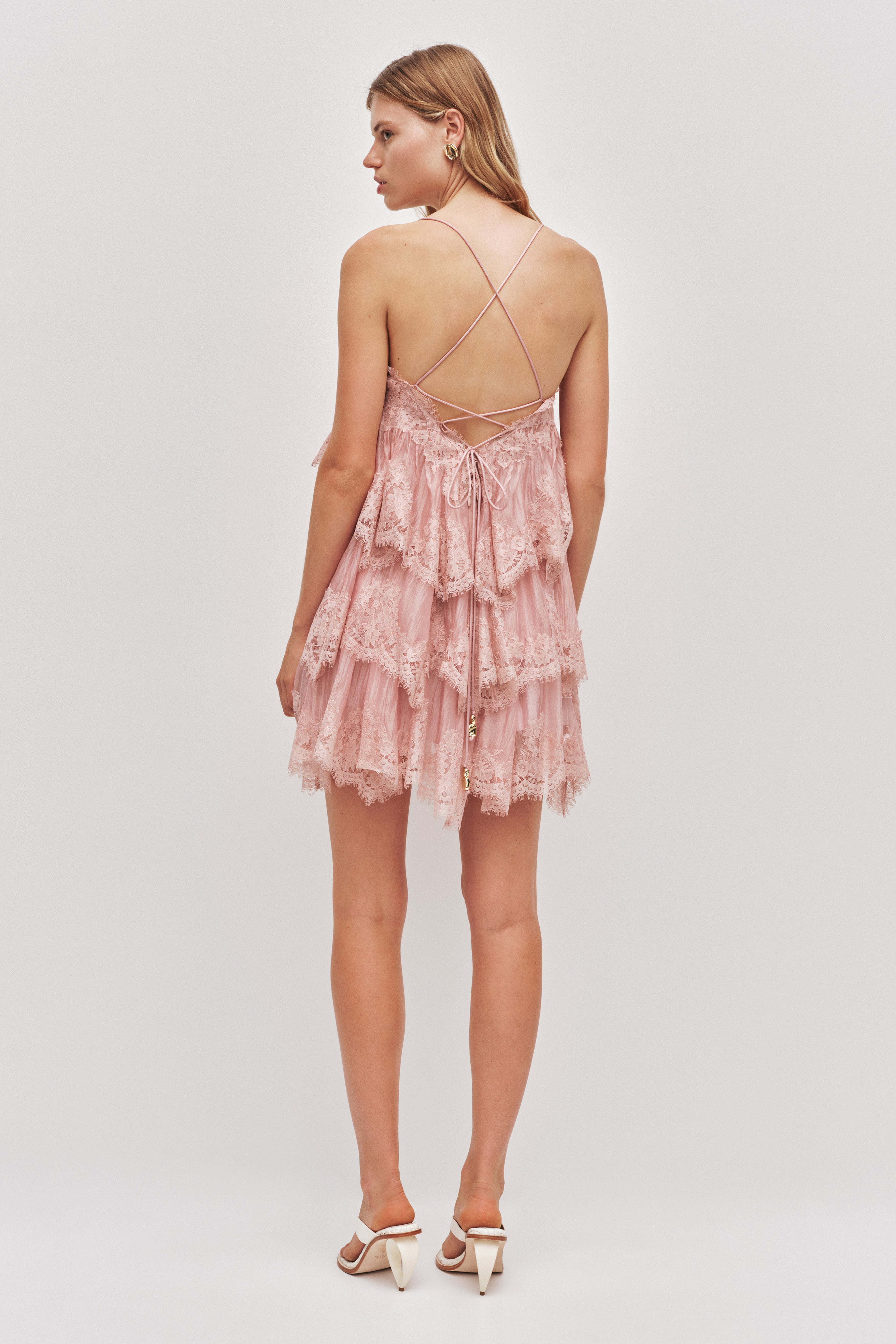 Ophelia Lace Mini Dress | Fawn Pink | Aje – Aje AU