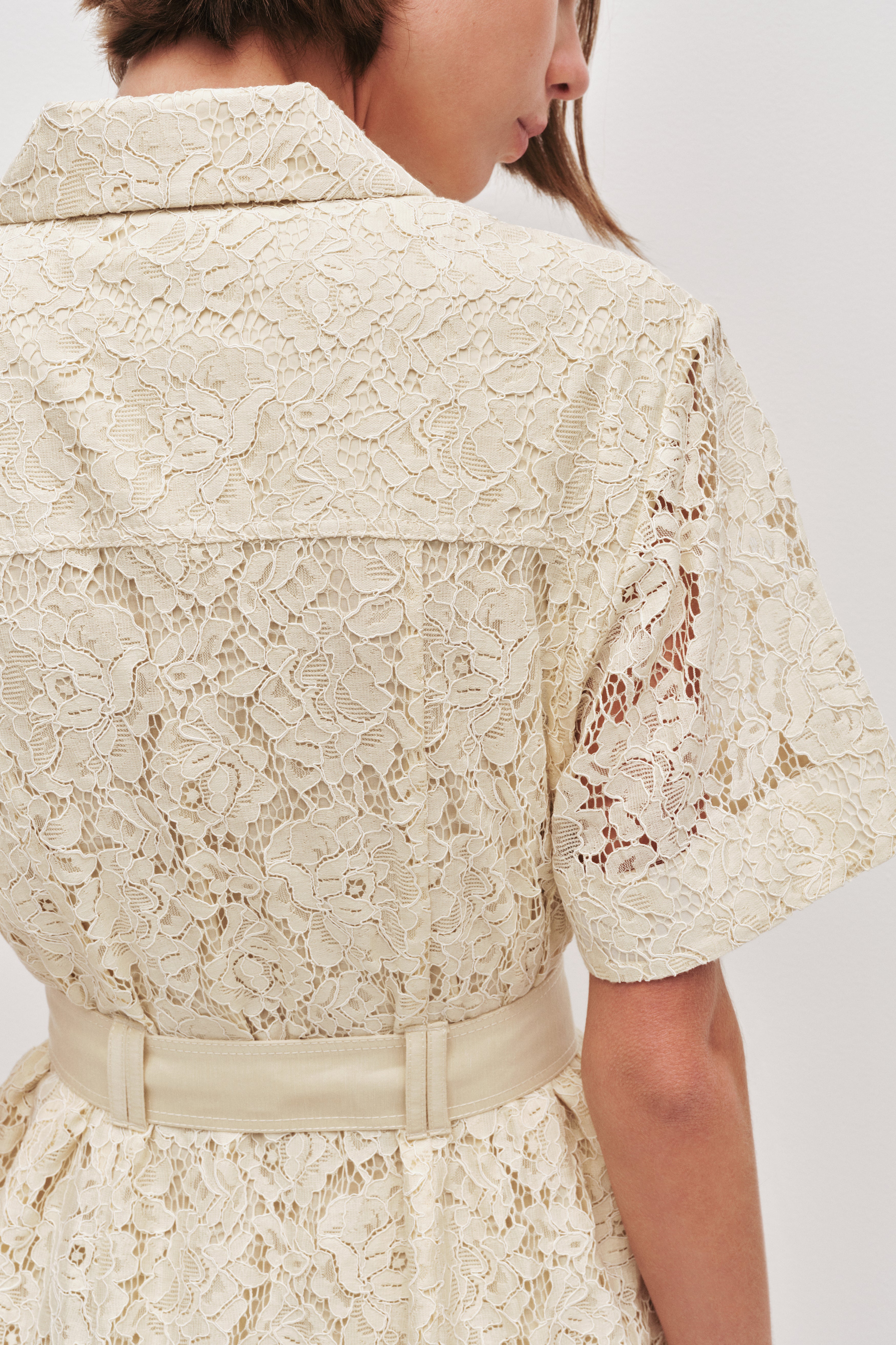 Mystic Lace Mini Shirt Dress