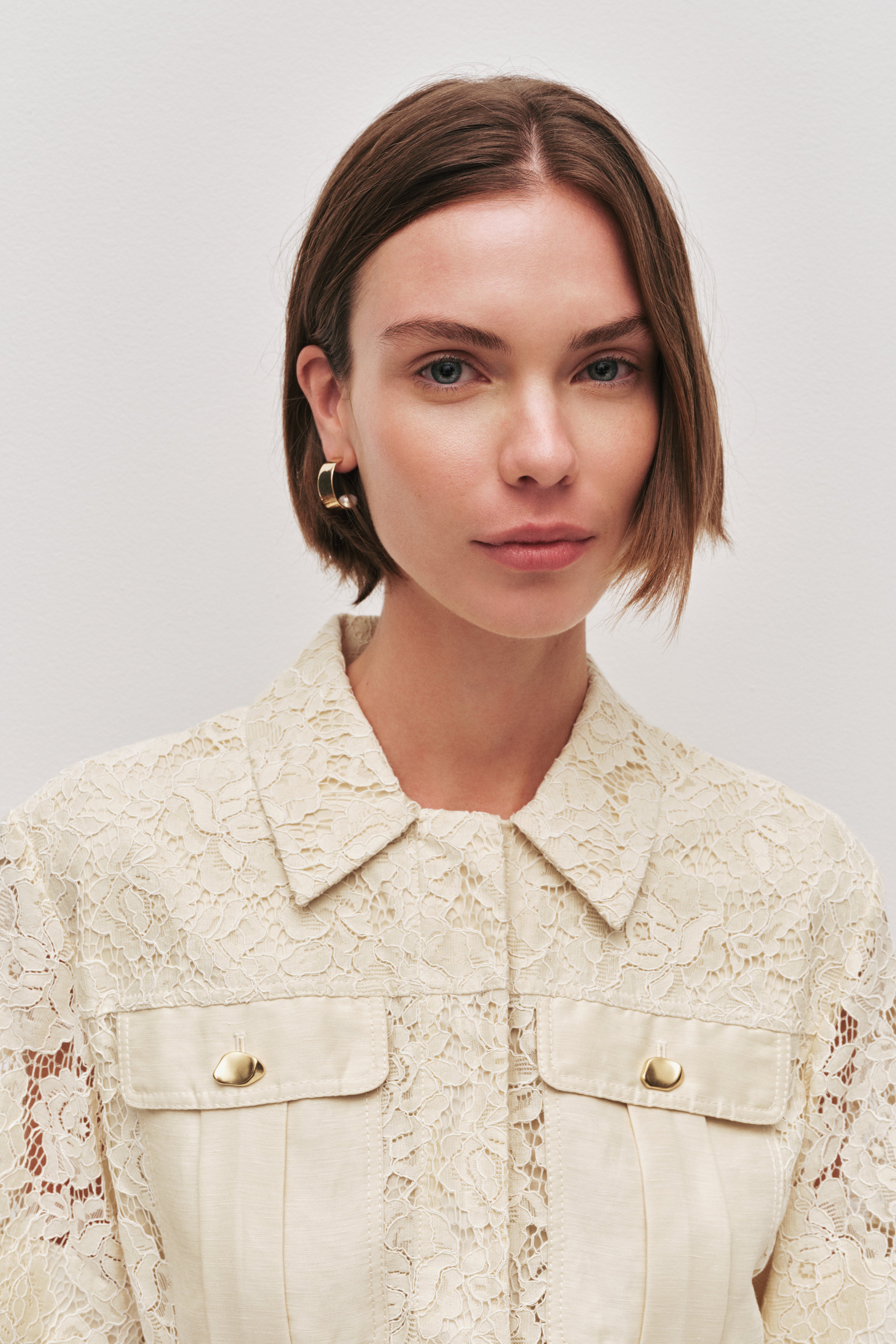 Mystic Lace Mini Shirt Dress