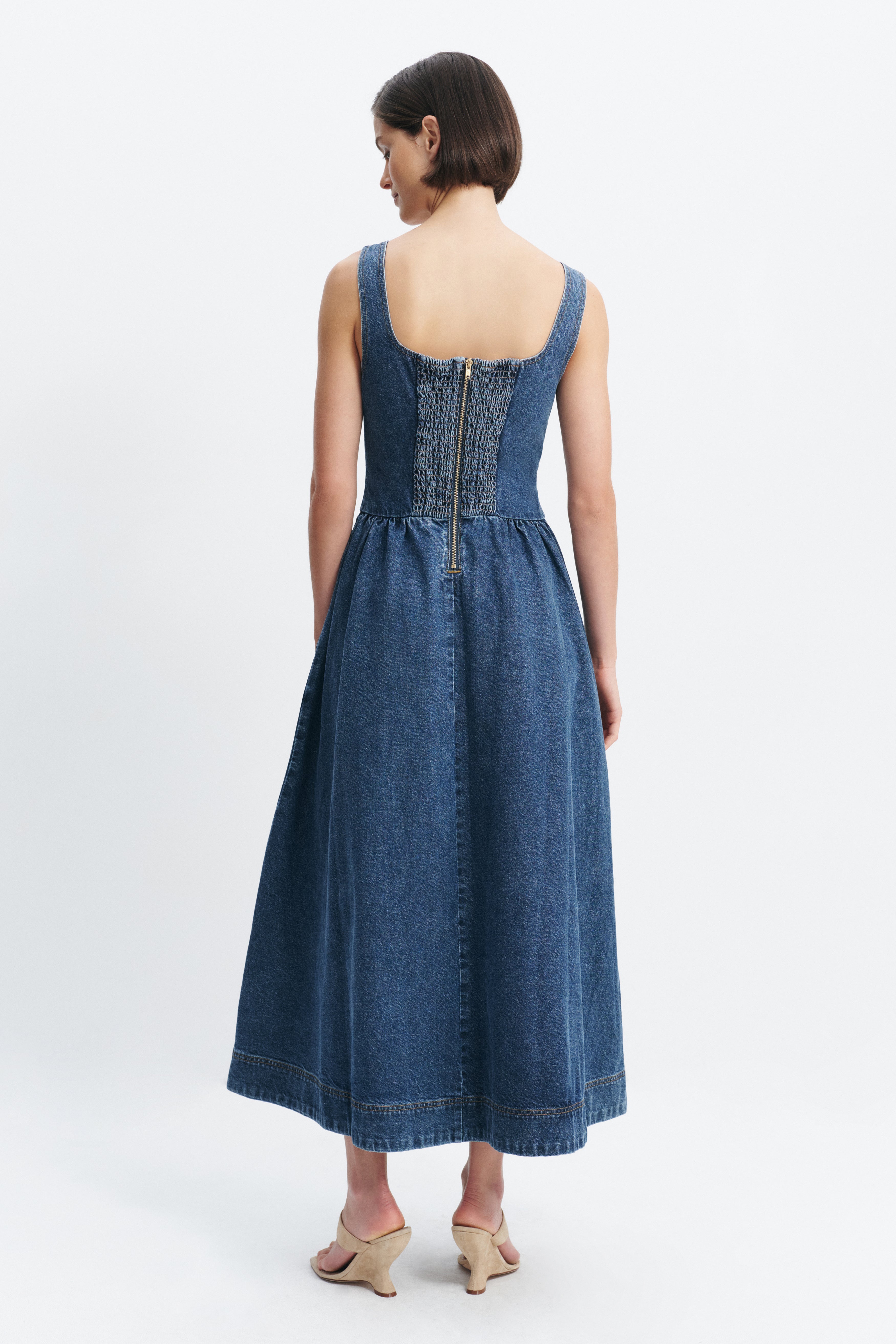 Olivia Denim Maxi Dress