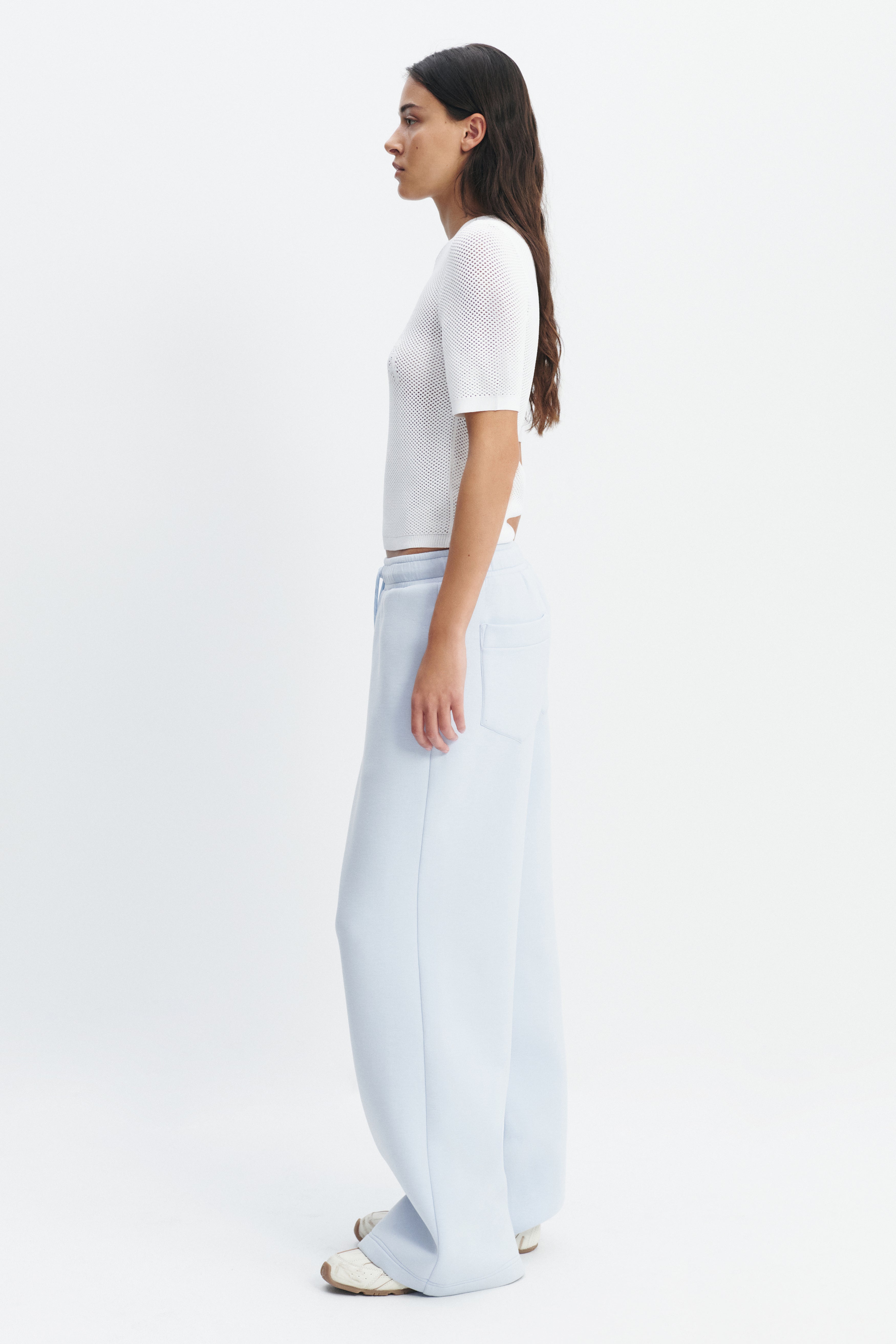 Crop Knit Logo Tee