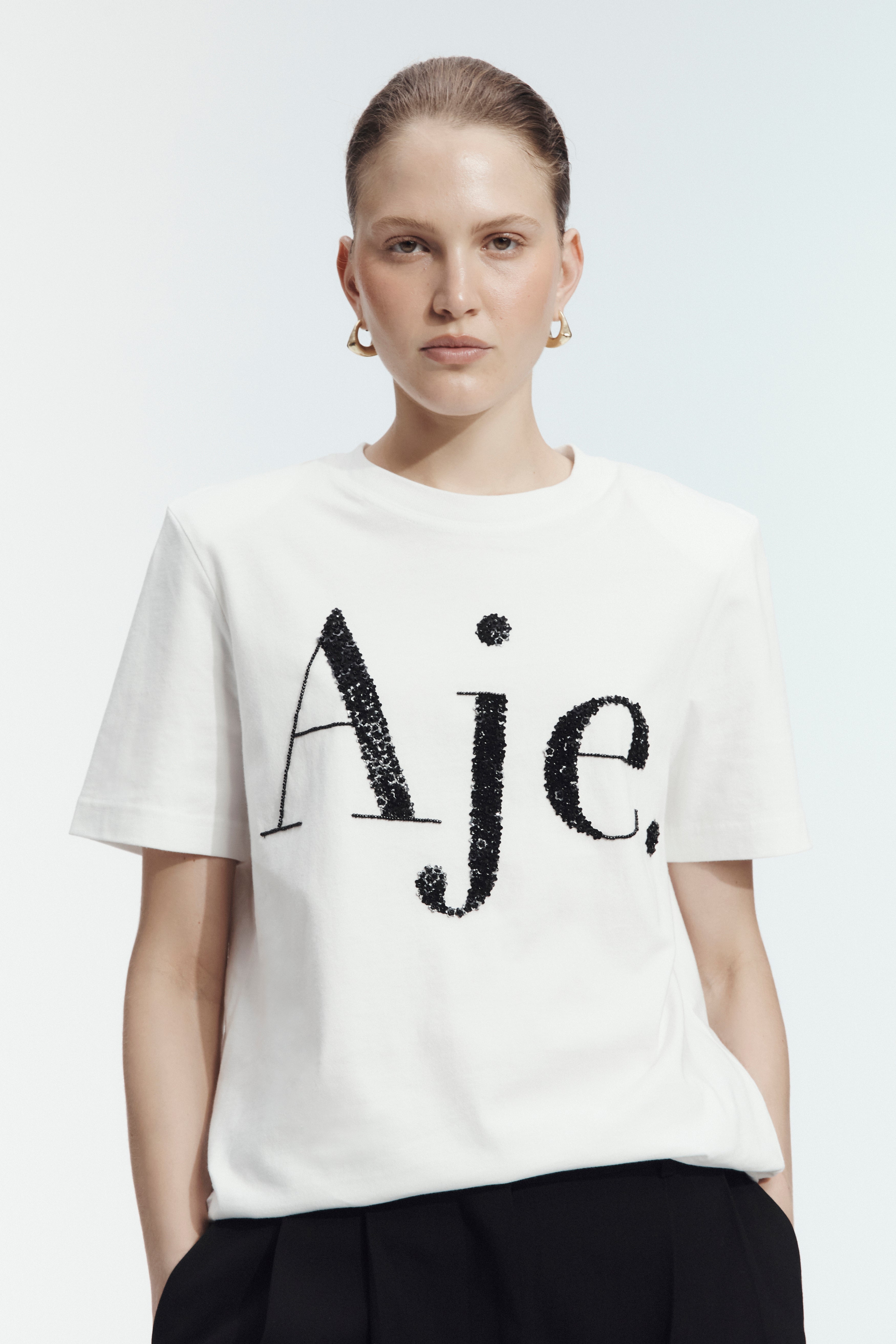 Polana Embellished Logo Tee