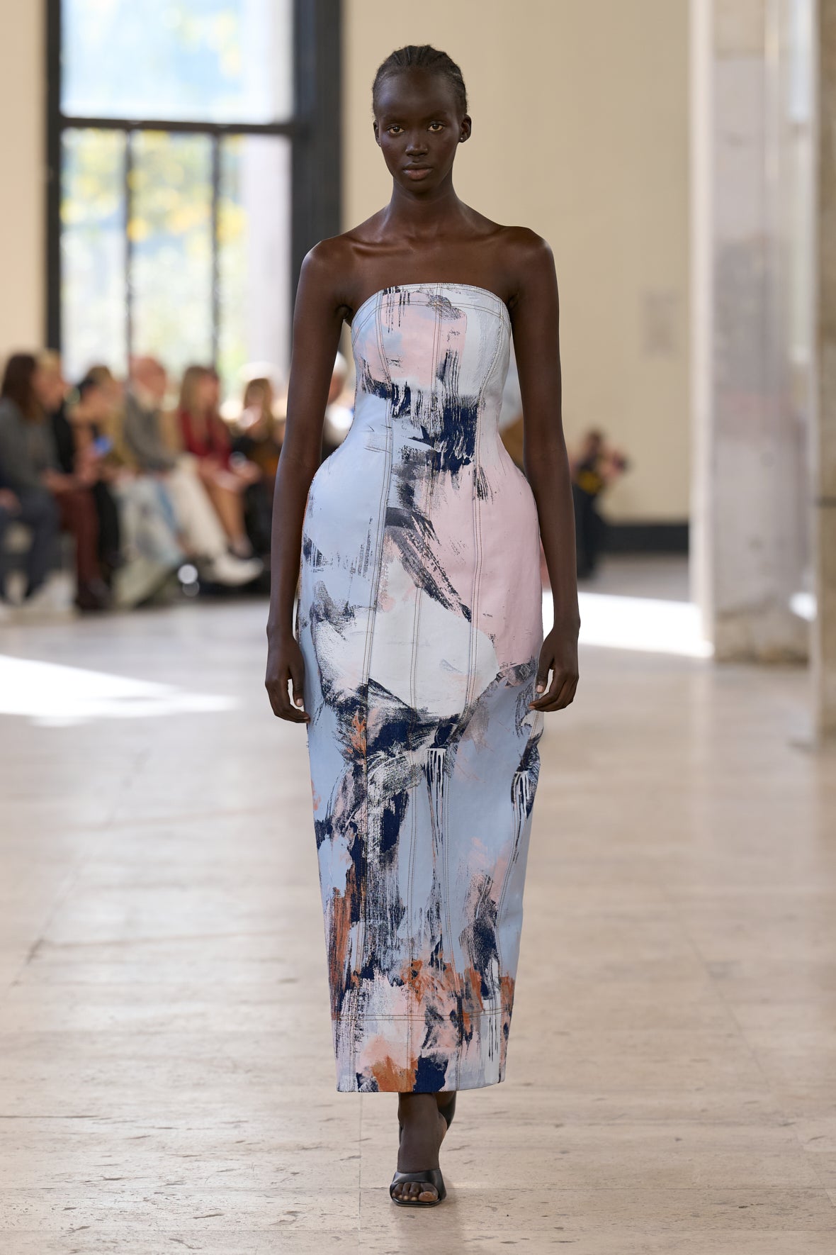 Lettera Denim Midi Dress