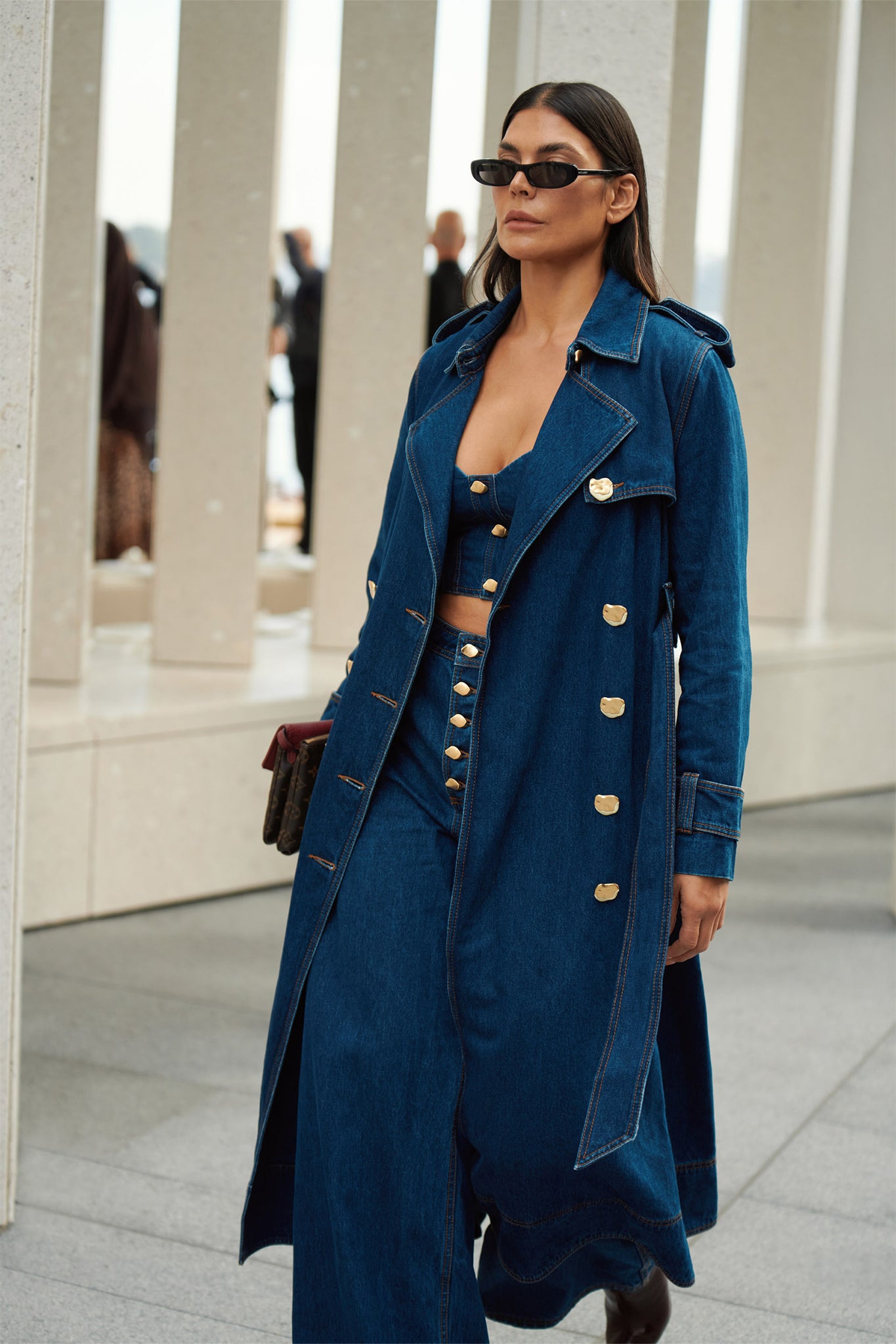 Elena Denim Cropped Bustier