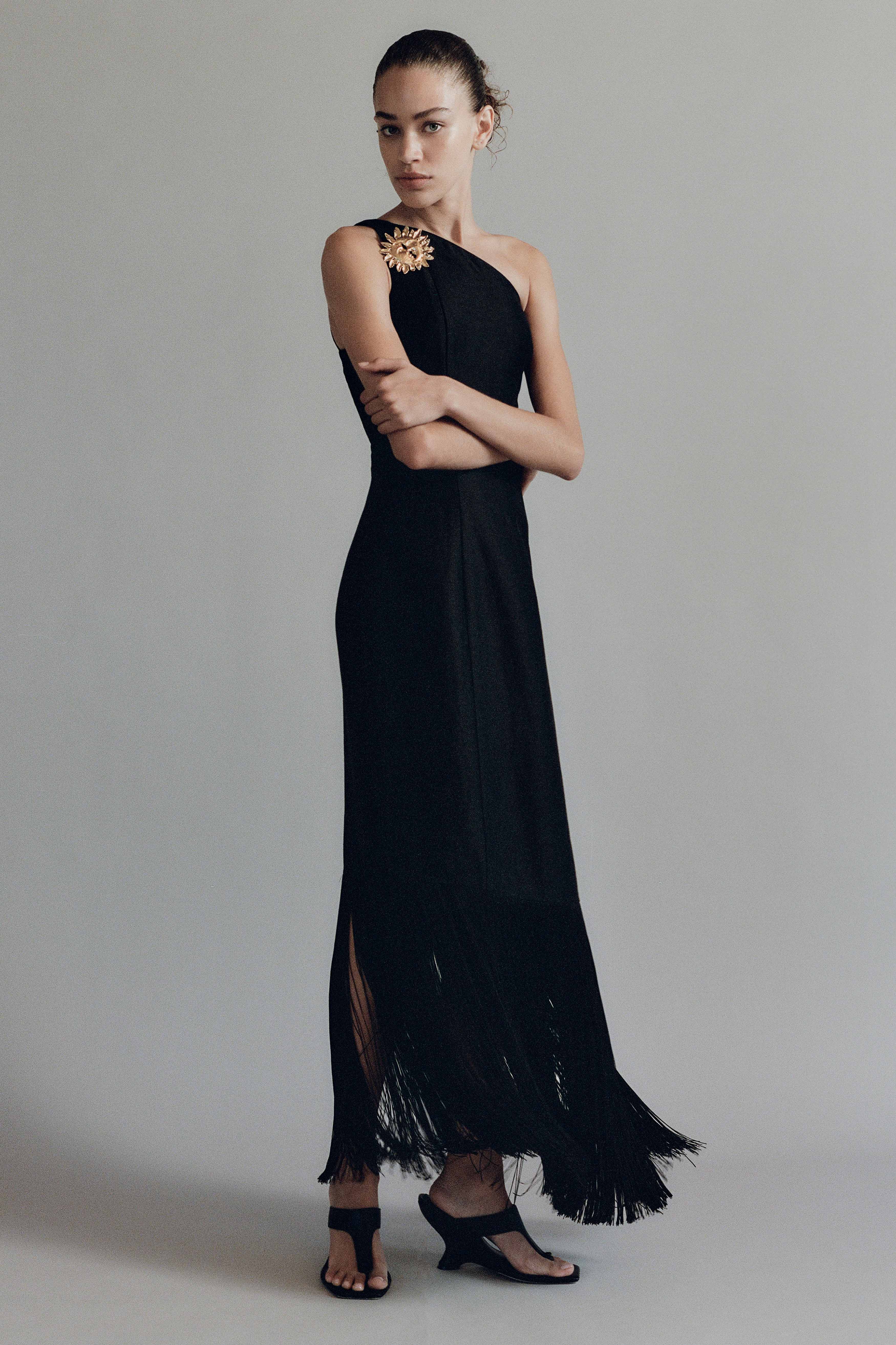 Nerra Fringe Midi Dress