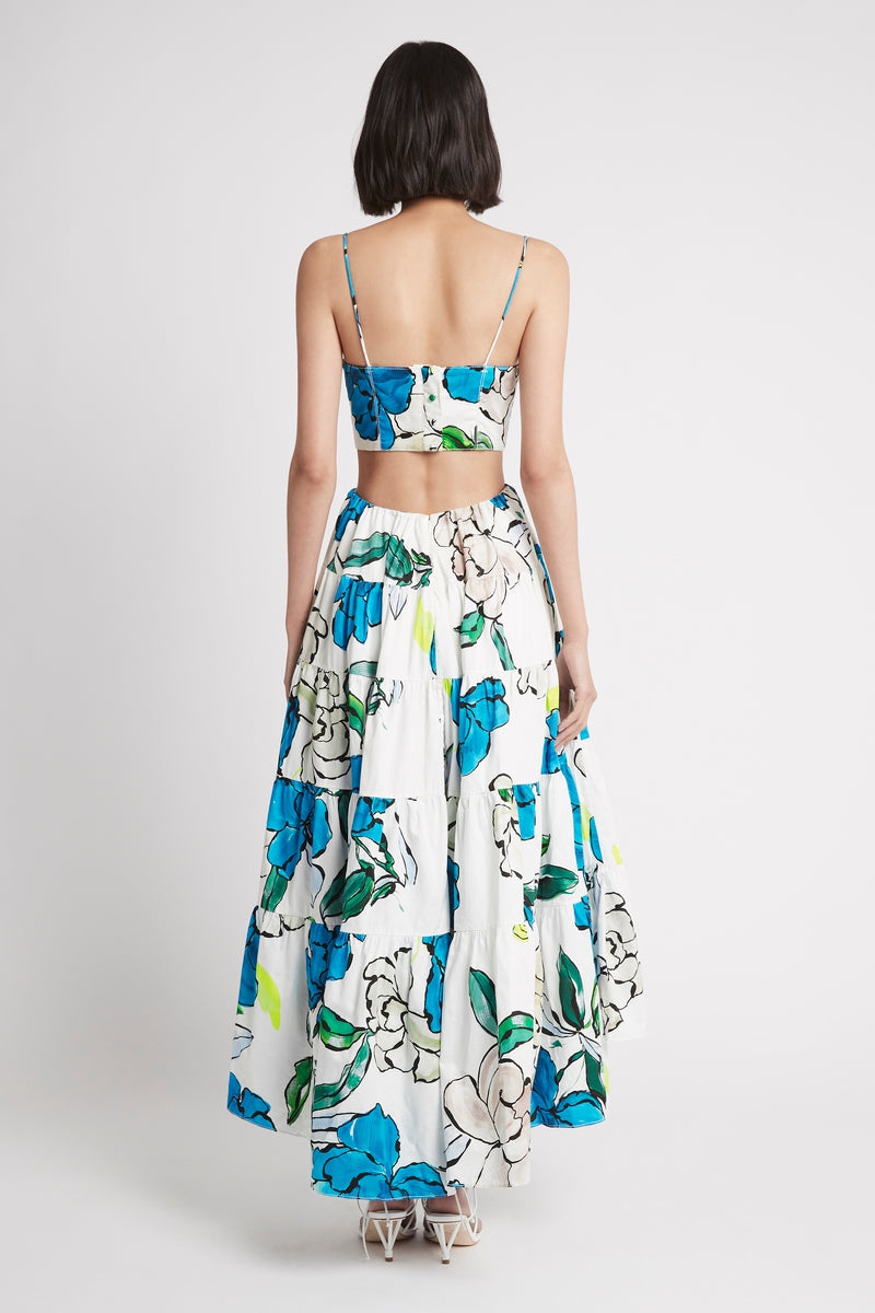 Botanical Tiered Midi Dress