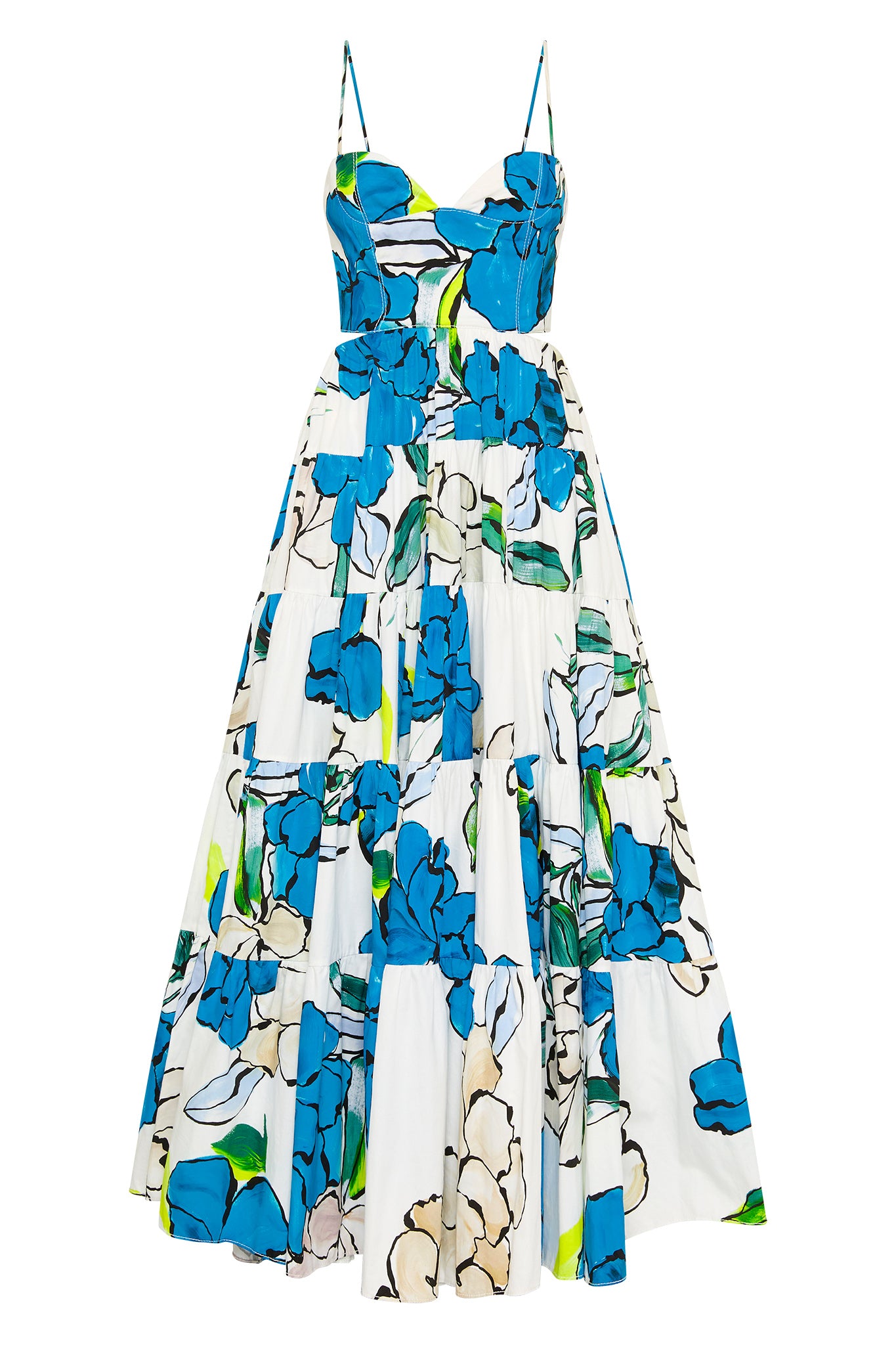 Botanical Tiered Midi Dress