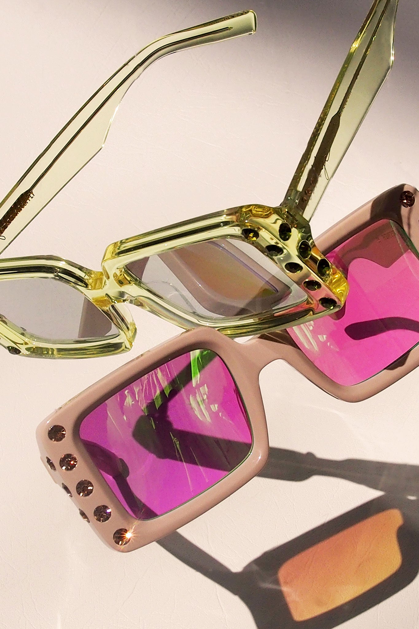 Aje X Local Supply The Square Embellished Sunglasses