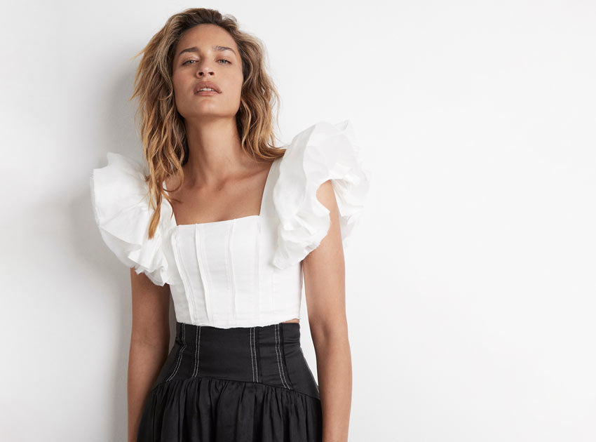 Vanades Frill Crop Top