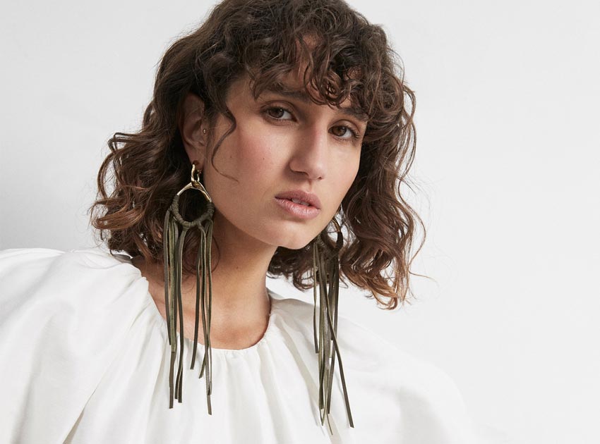 Splice Tassel Hoop Earring