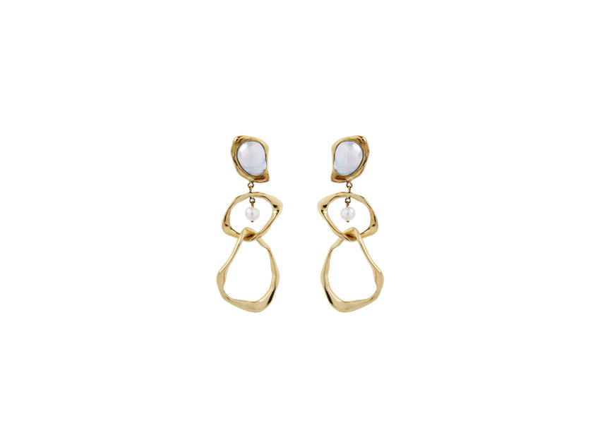 Palms Pearl Drop Earring