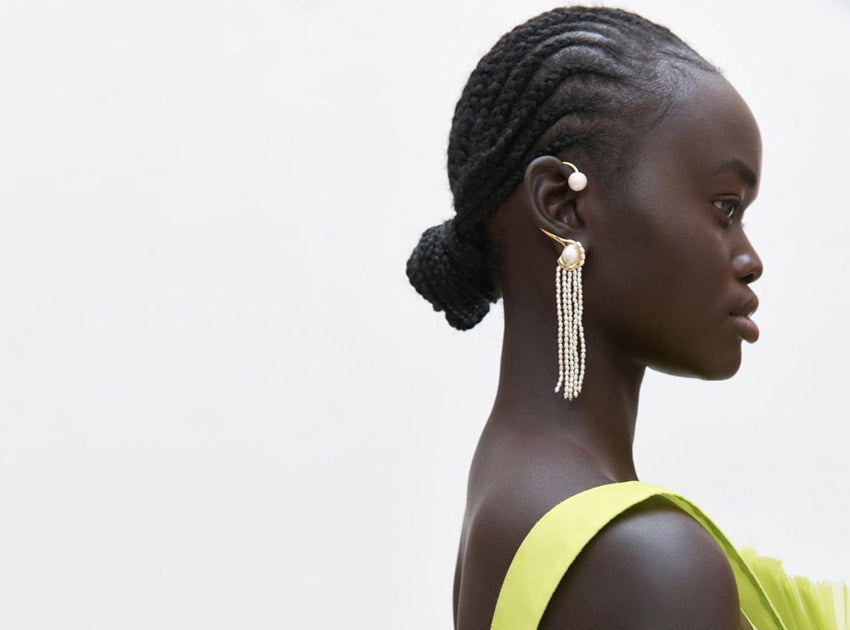 Eau Asymmetric Drop Earring Cuff