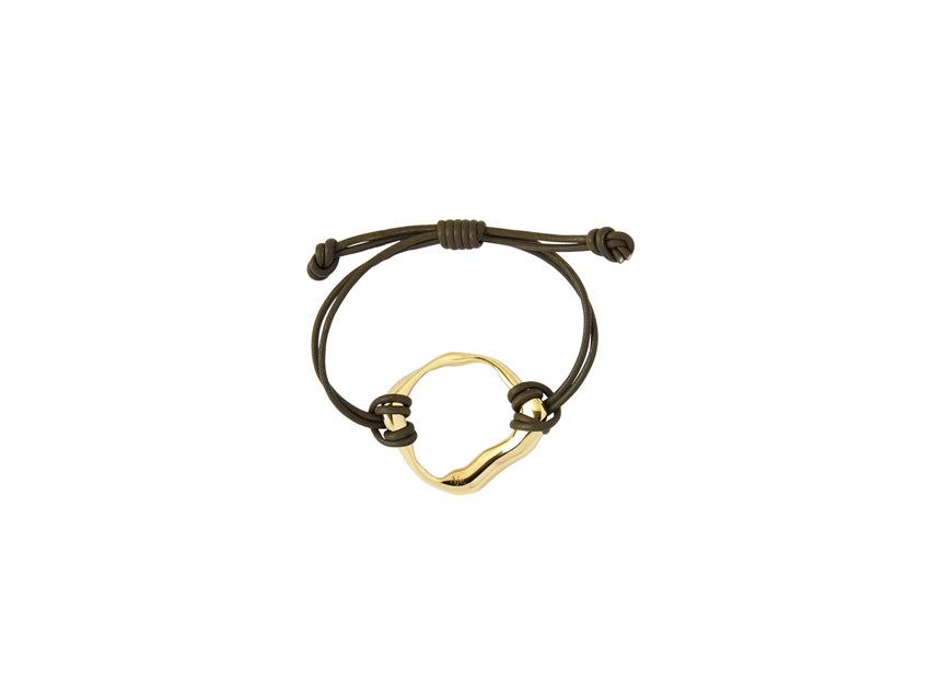 Splice Organic Leather Ring Bracelet