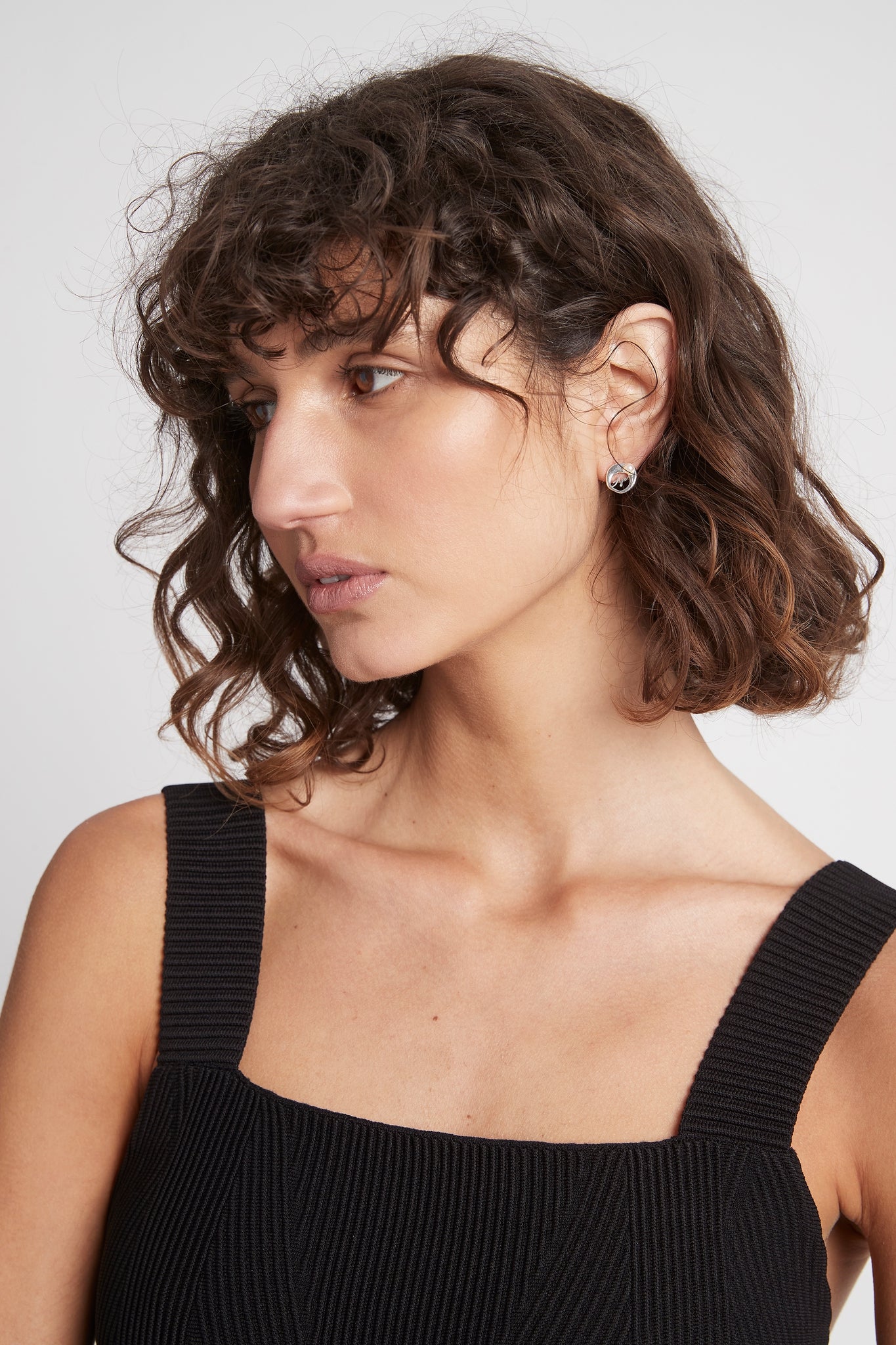 Aje Logo Circle Stud Earring