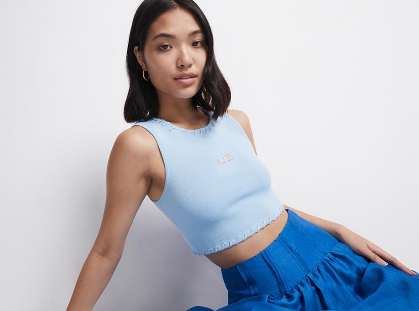Kai Logo Cropped Knit Tank