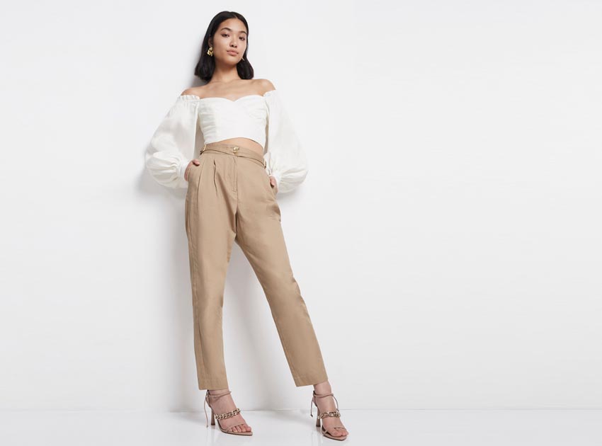 Tidal Pleated Buckle Pant