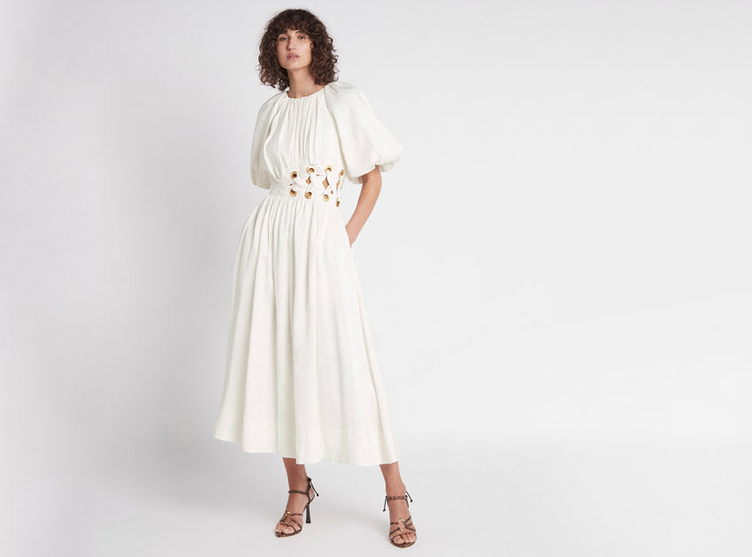 Virtuous Asymmetric Midi Dress