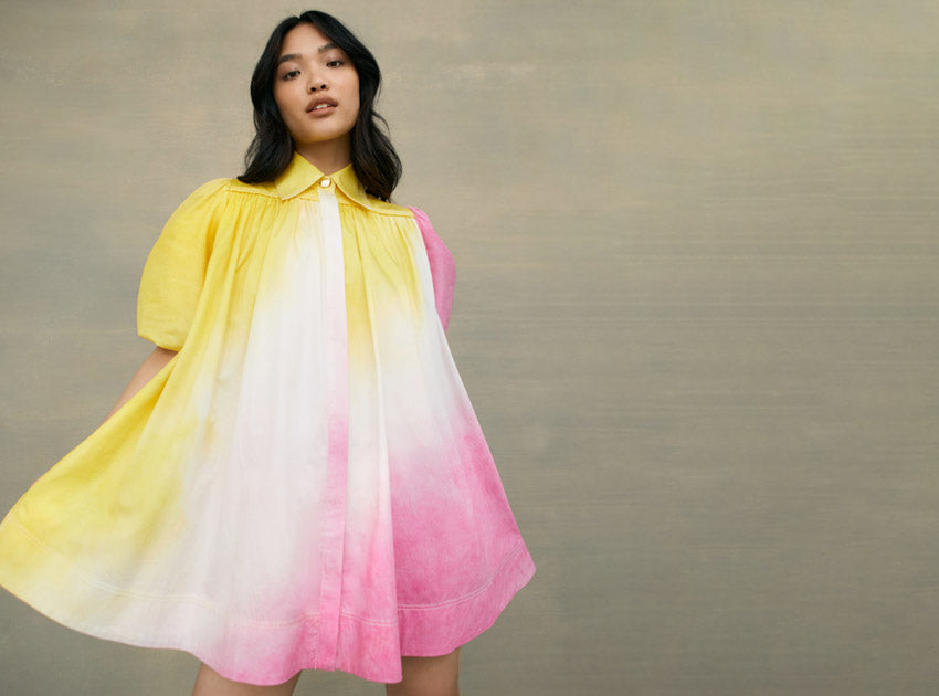 Cloud Burst Smock Mini Dress