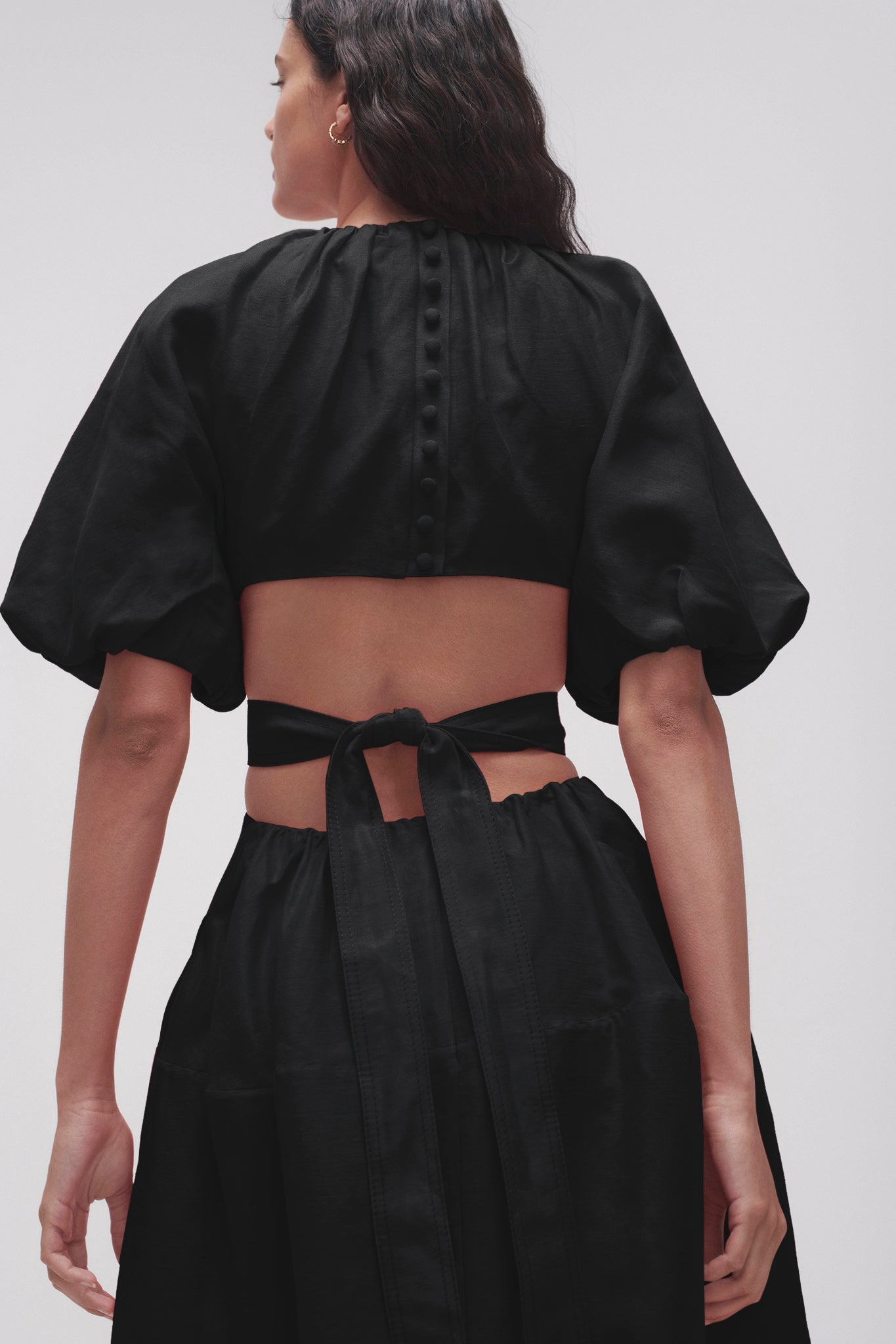 Mimosa Cut Out Midi Dress | Black