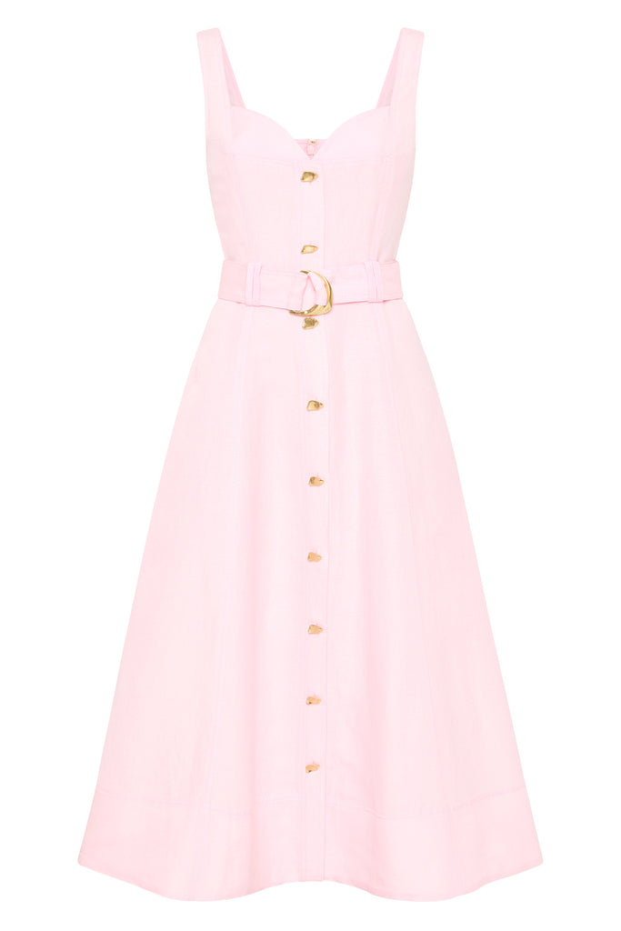 Clay Belted Midi Dress | Pastel Pink | Aje – Aje AU
