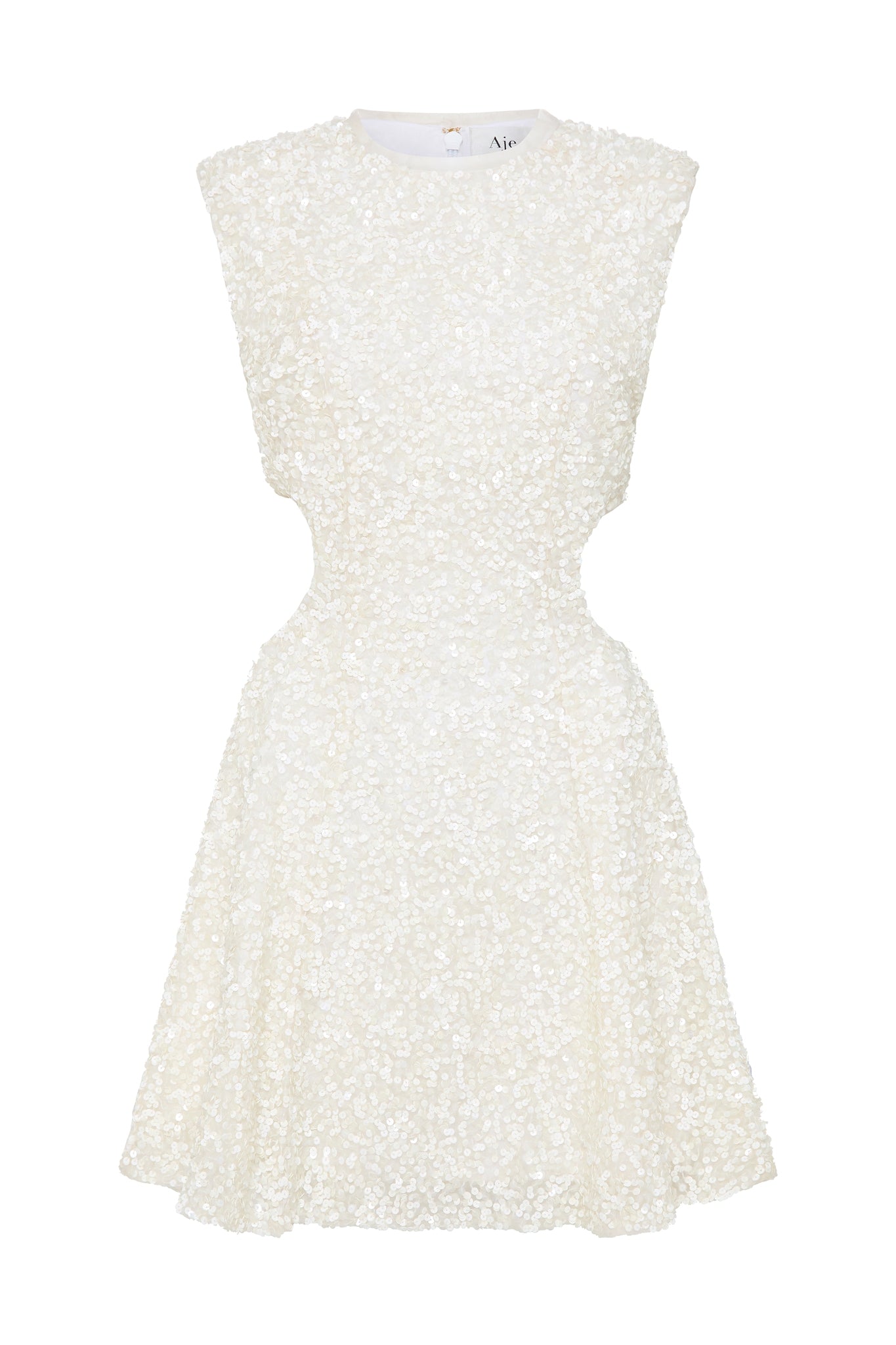 Mirage Beaded Mini Dress | Ivory