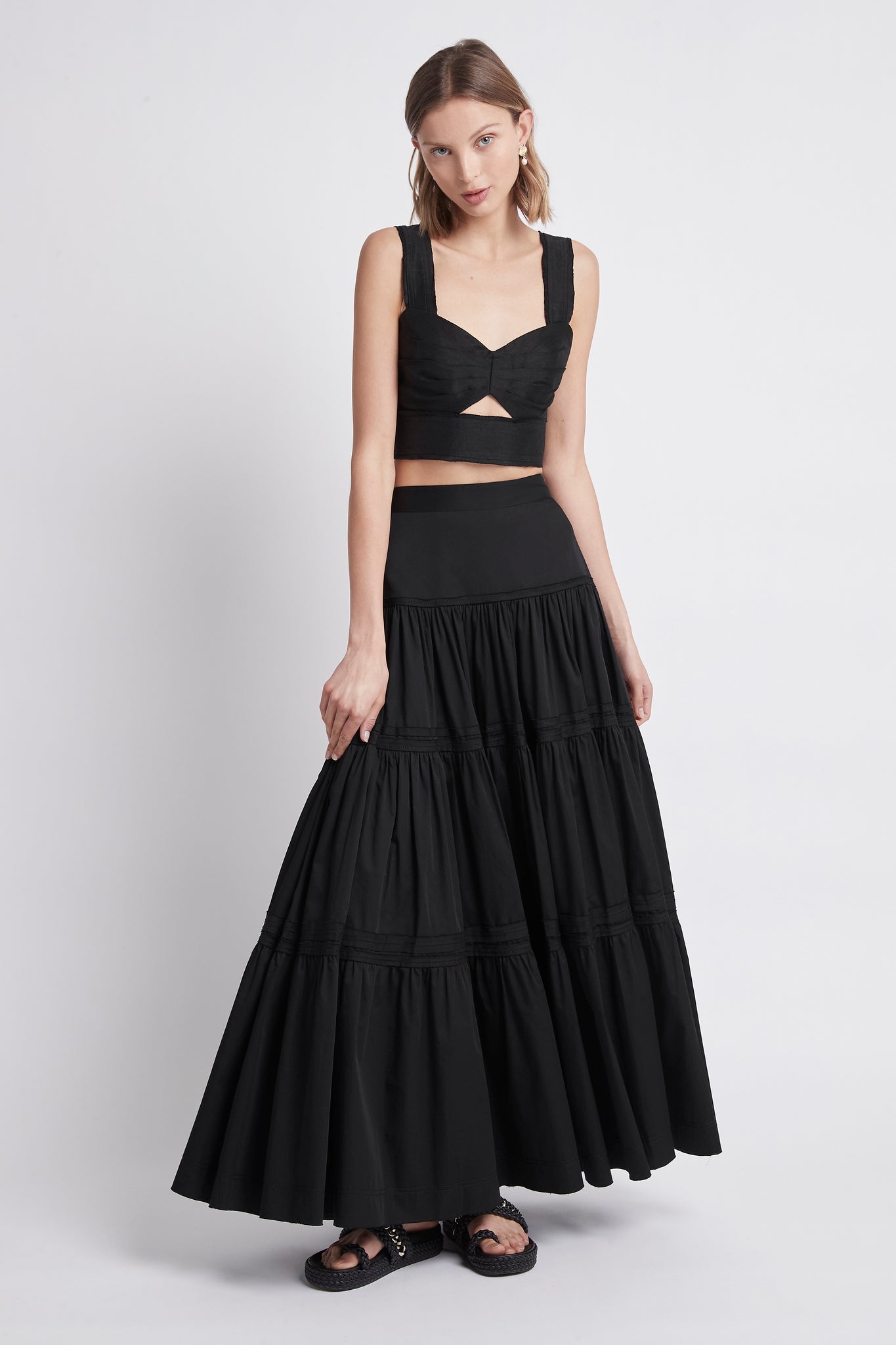 Recurrence Tiered Maxi Skirt