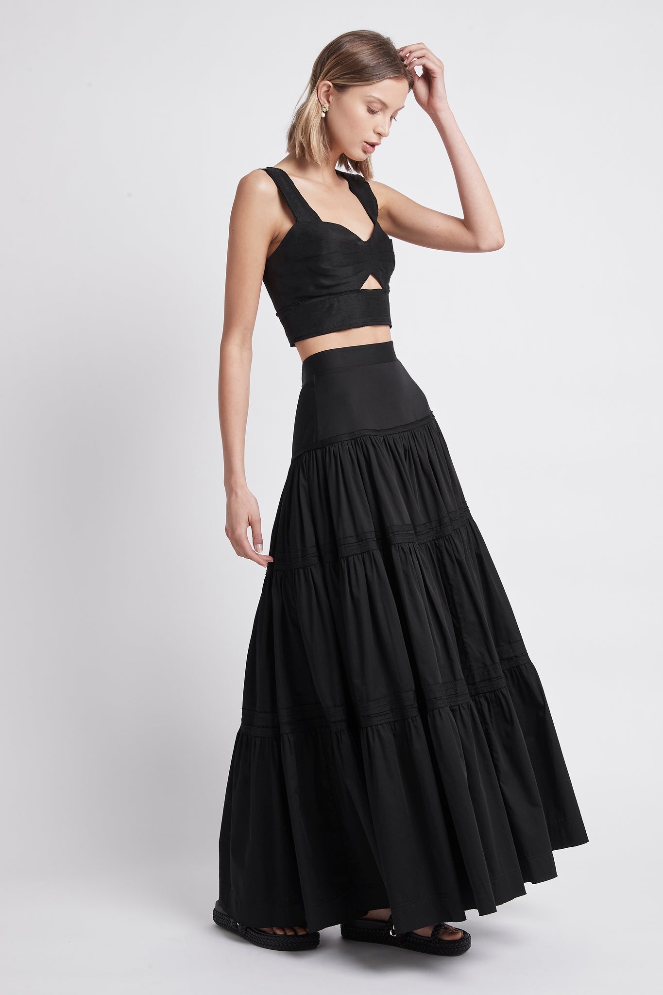 Recurrence Tiered Maxi Skirt