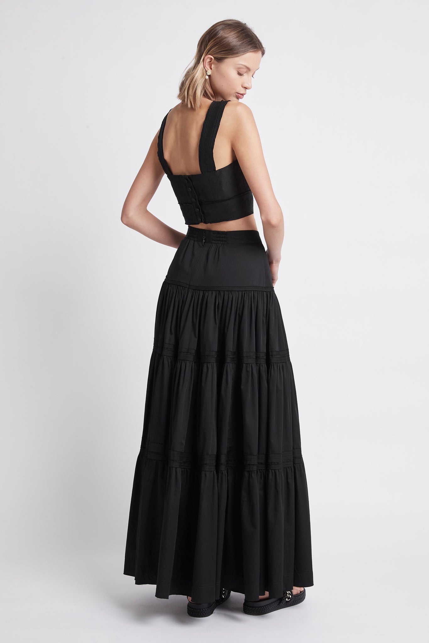 Recurrence Tiered Maxi Skirt