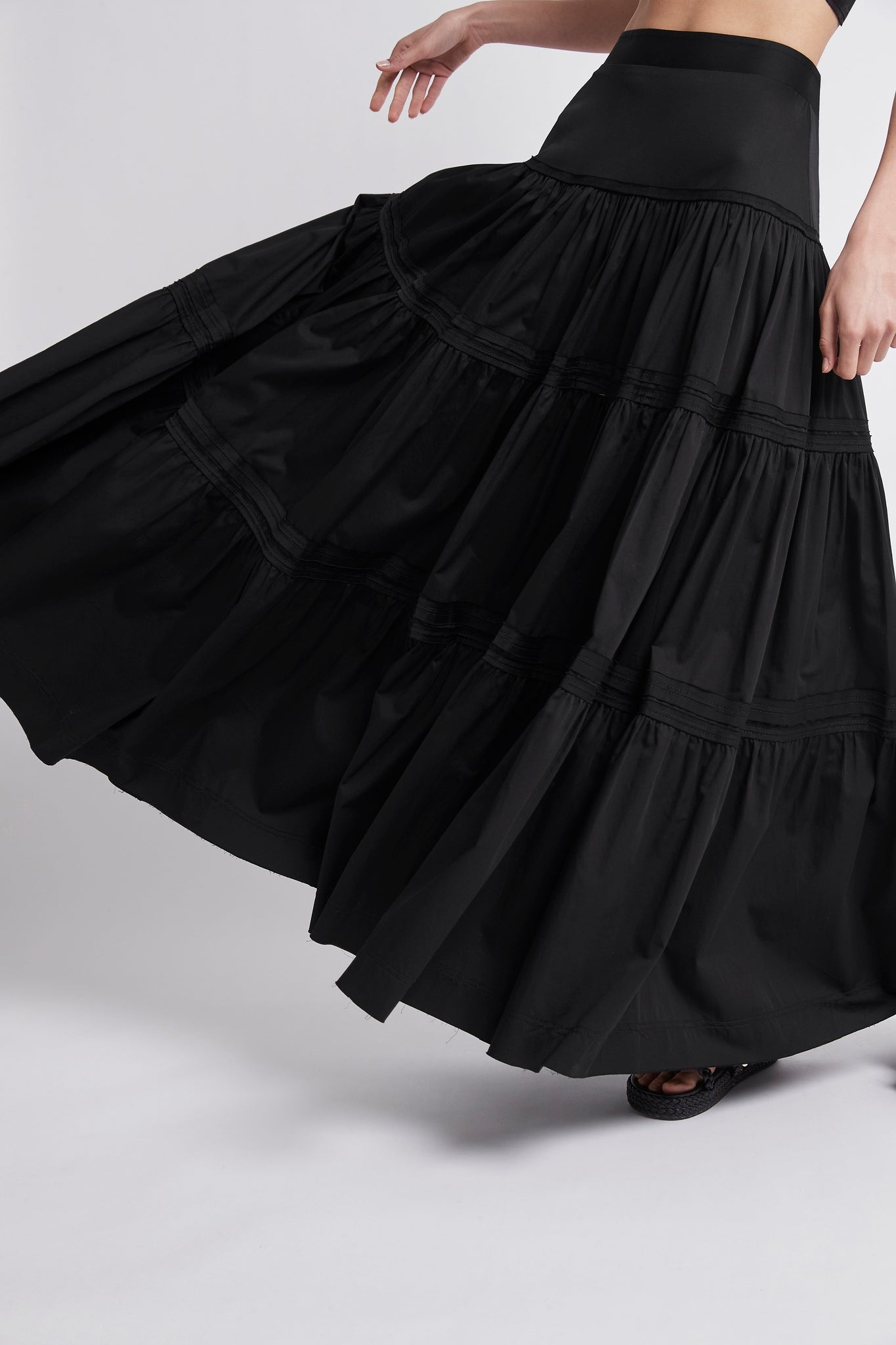 Recurrence Tiered Maxi Skirt
