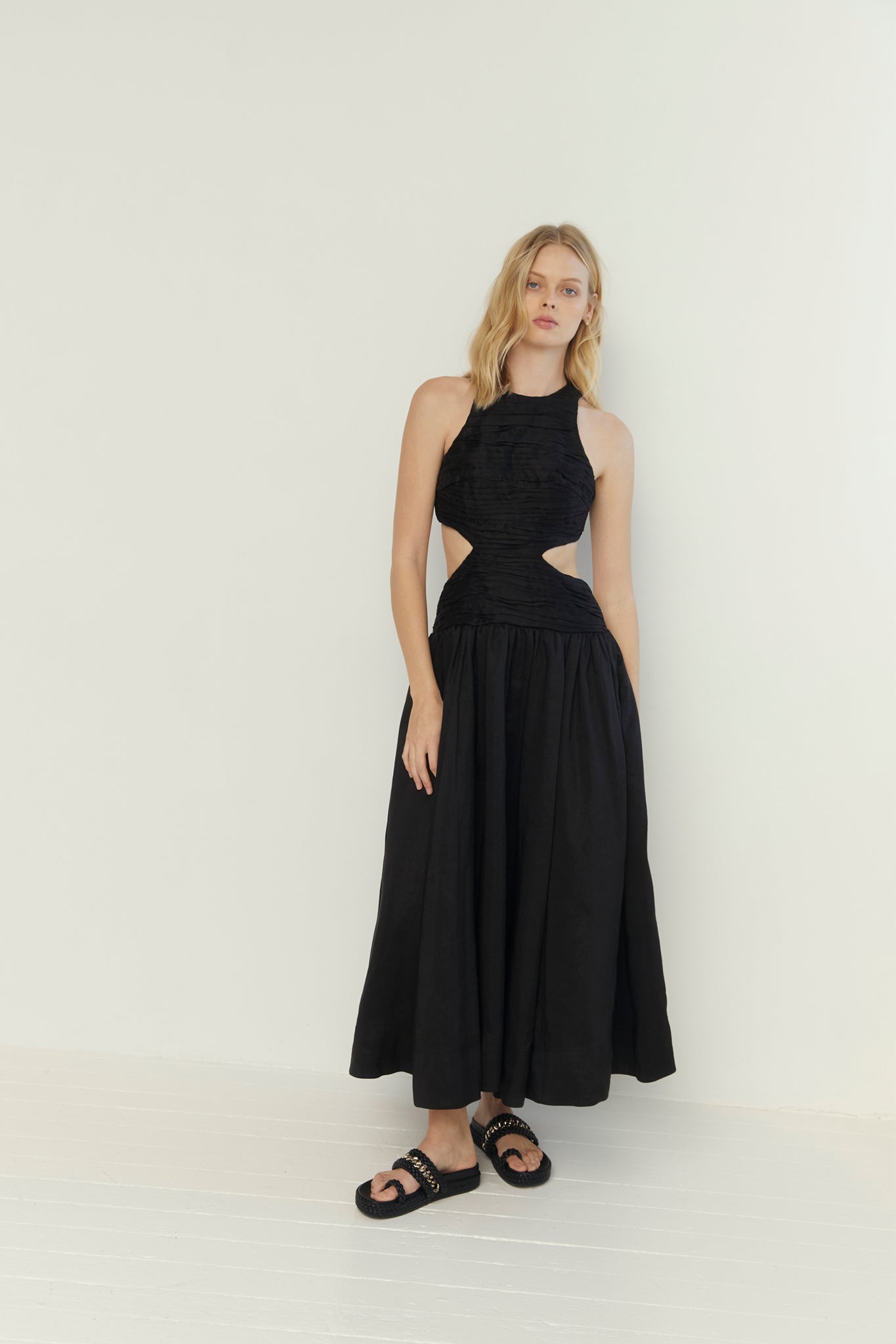 Introspect Cut Out Midi Dress
