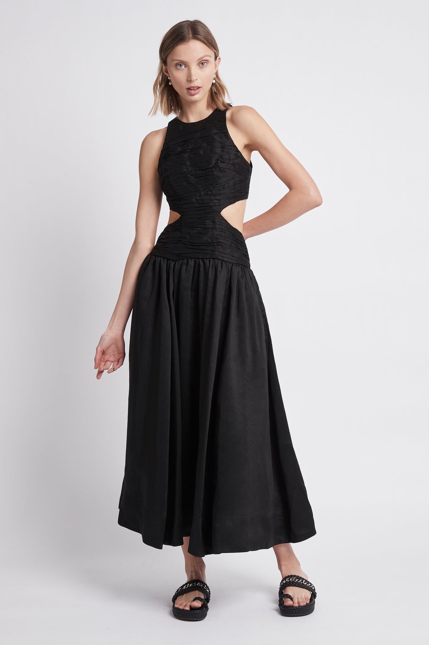 Introspect Cut Out Midi Dress