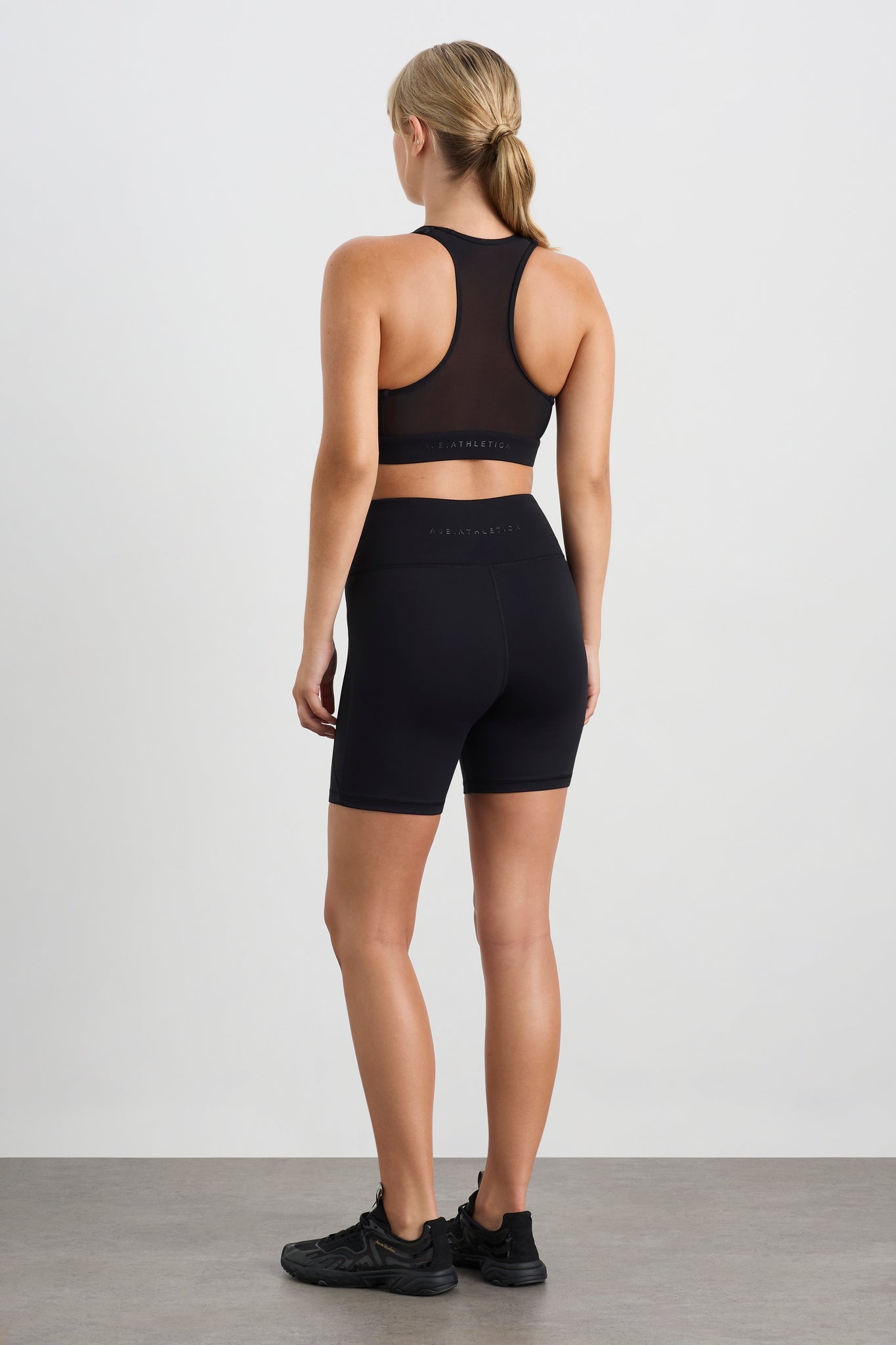 370 Bra Spliced Mesh Sports Bra 370 | BLACK | AJE ATHLETICA – Aje AU