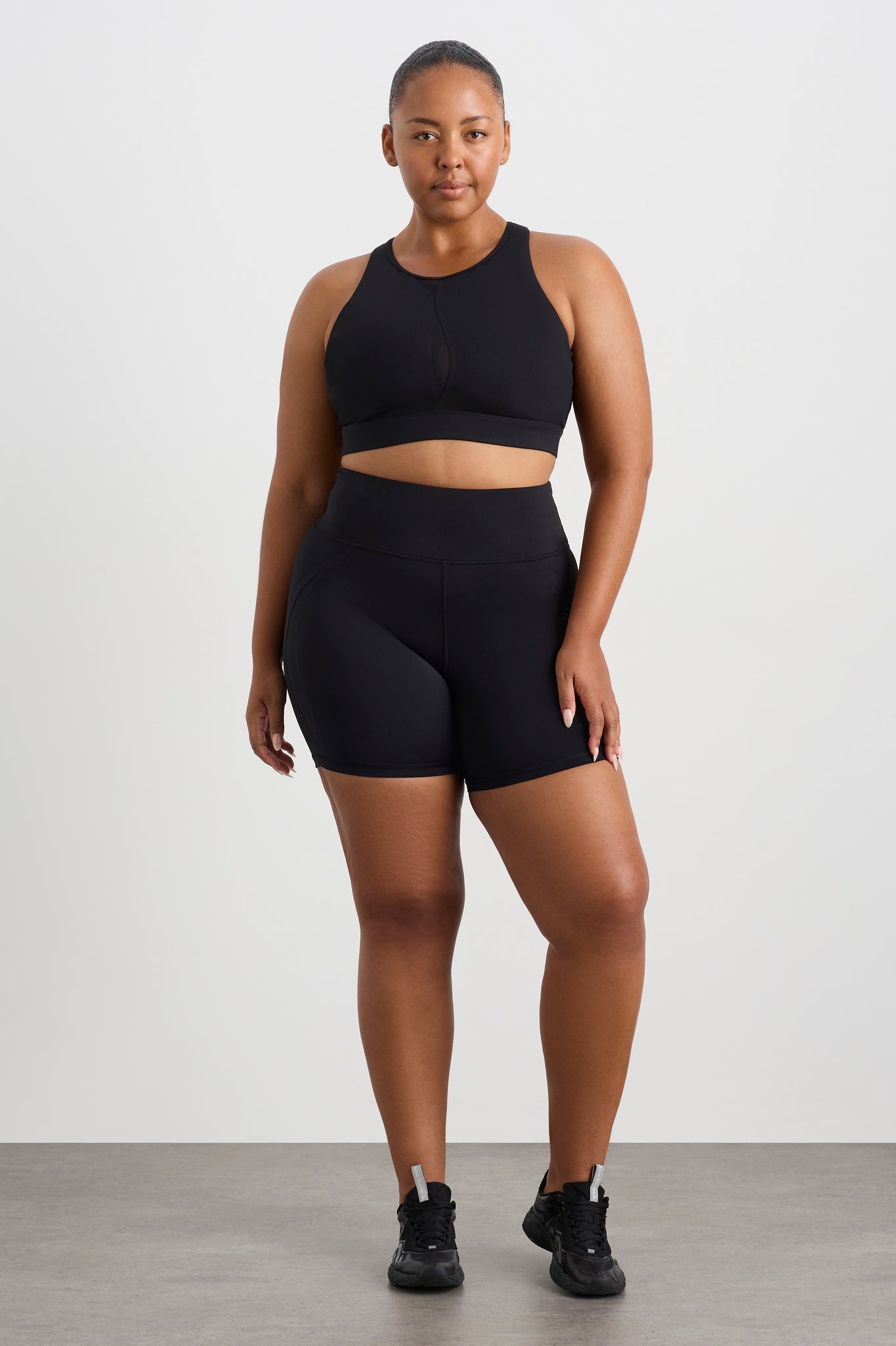 370 Bra Spliced Mesh Sports Bra 370 | BLACK | AJE ATHLETICA – Aje AU