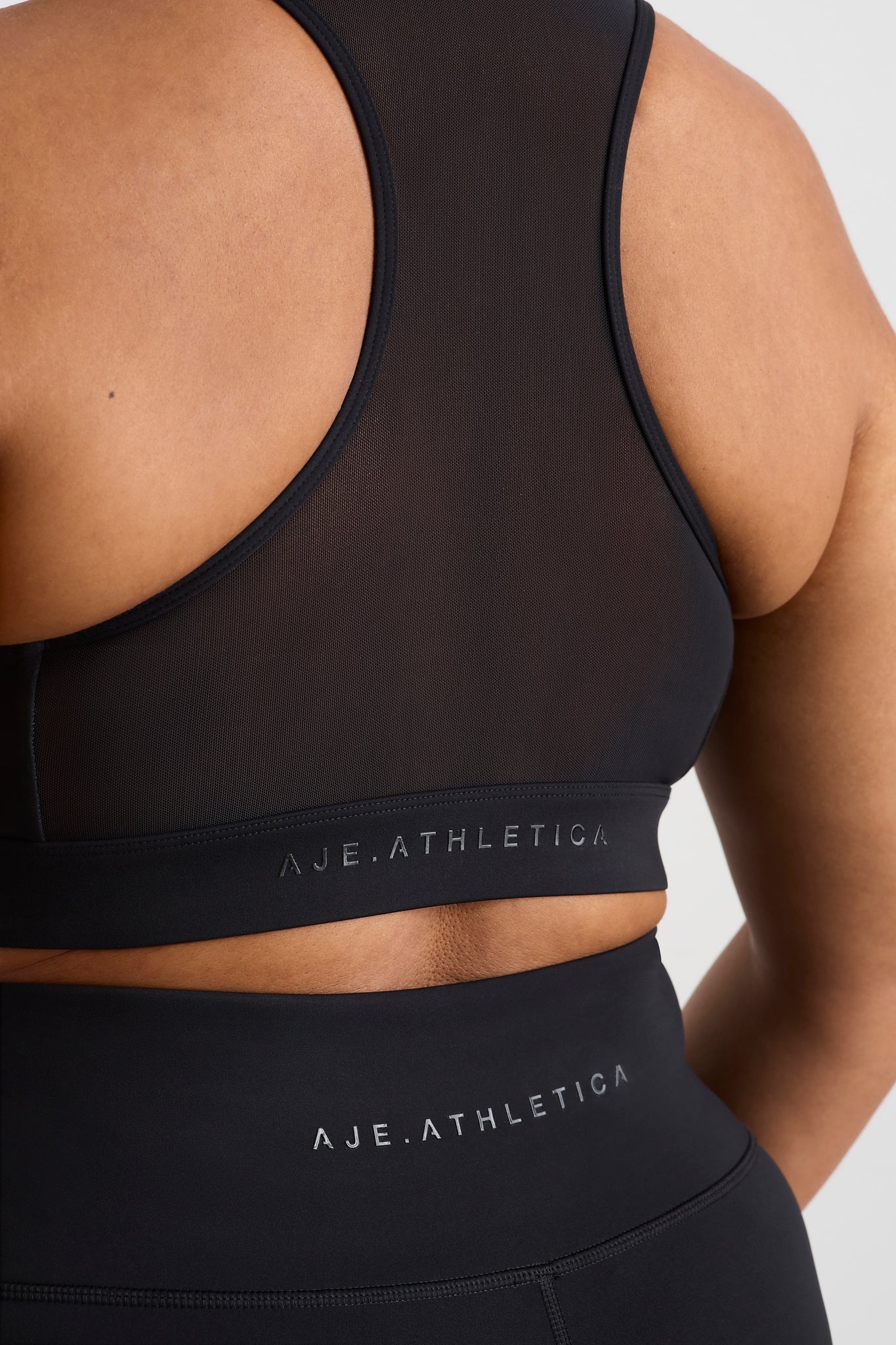 370 Bra Spliced Mesh Sports Bra 370 | BLACK | AJE ATHLETICA – Aje AU