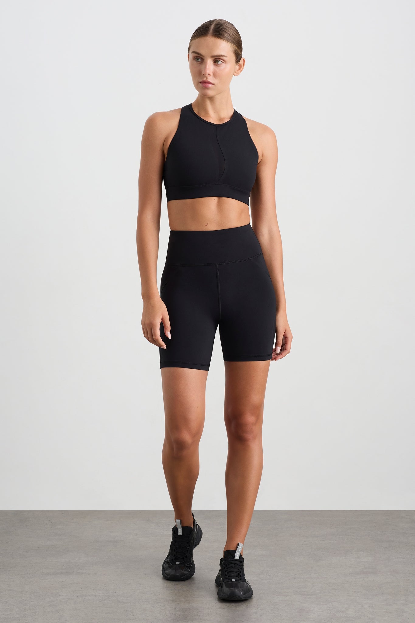 370 Bra Spliced Mesh Sports Bra 370 | BLACK | AJE ATHLETICA – Aje AU