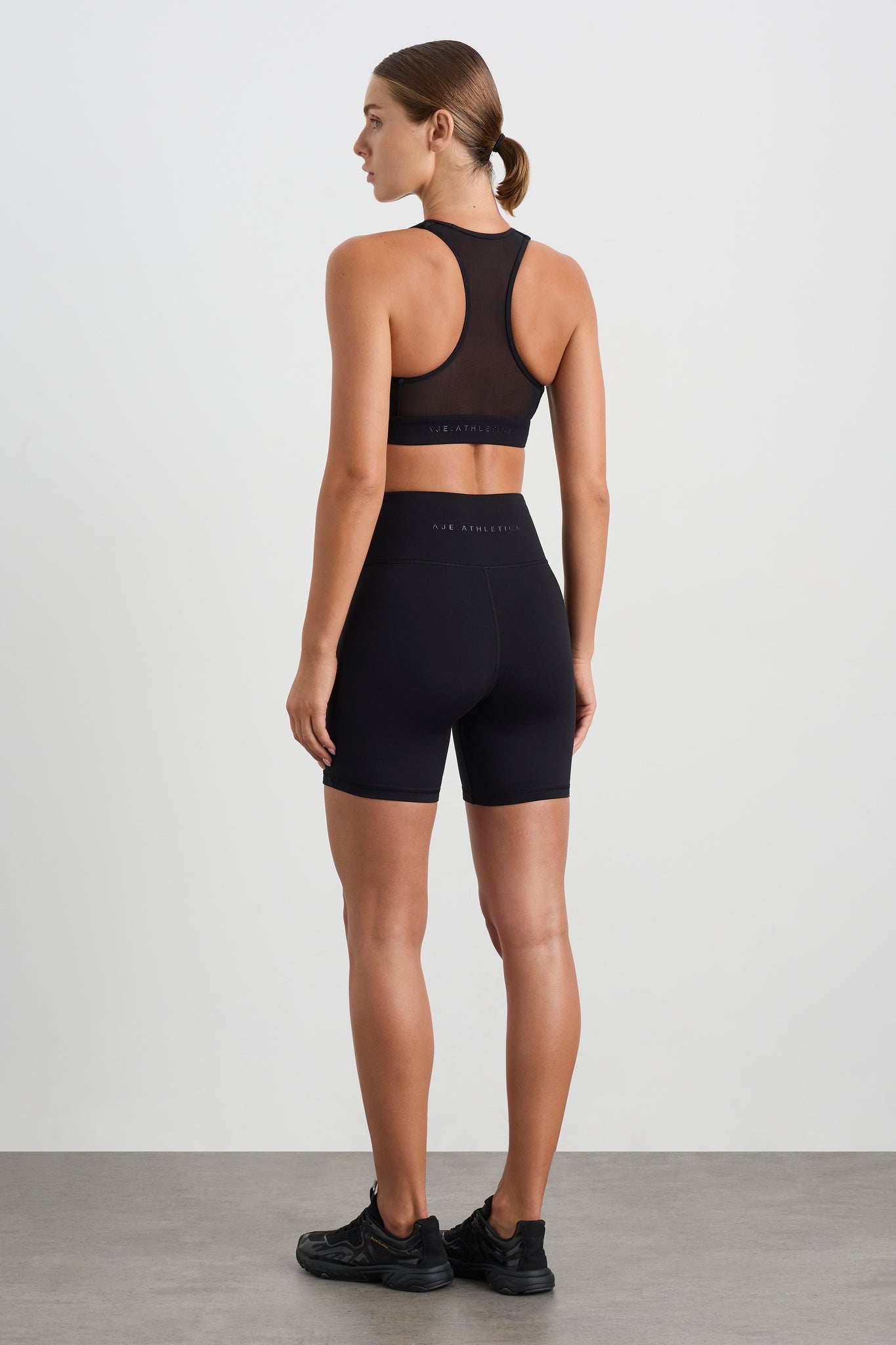 370 Bra Spliced Mesh Sports Bra 370 | BLACK | AJE ATHLETICA – Aje AU