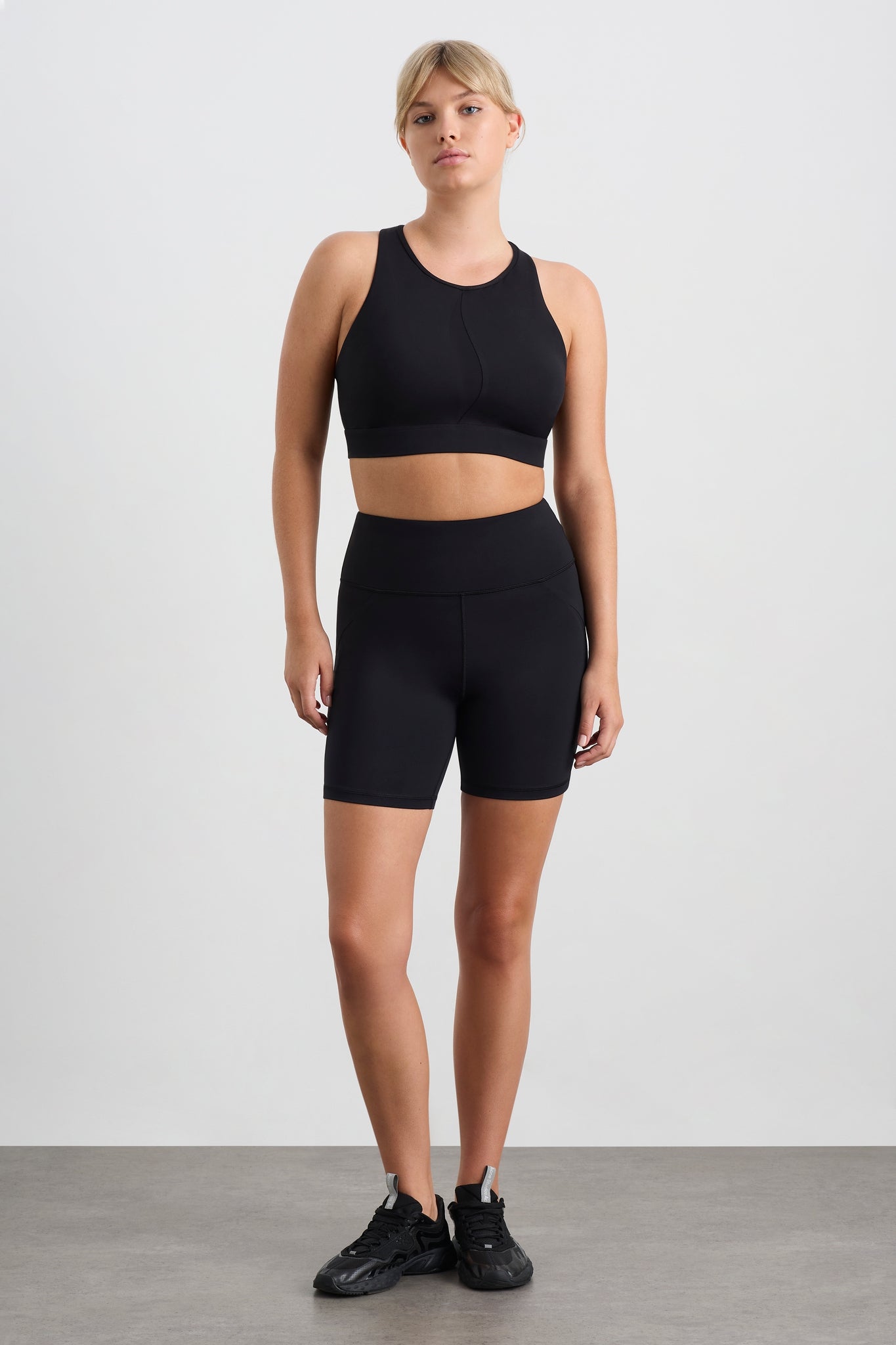 370 Bra Spliced Mesh Sports Bra 370 | BLACK | AJE ATHLETICA – Aje AU