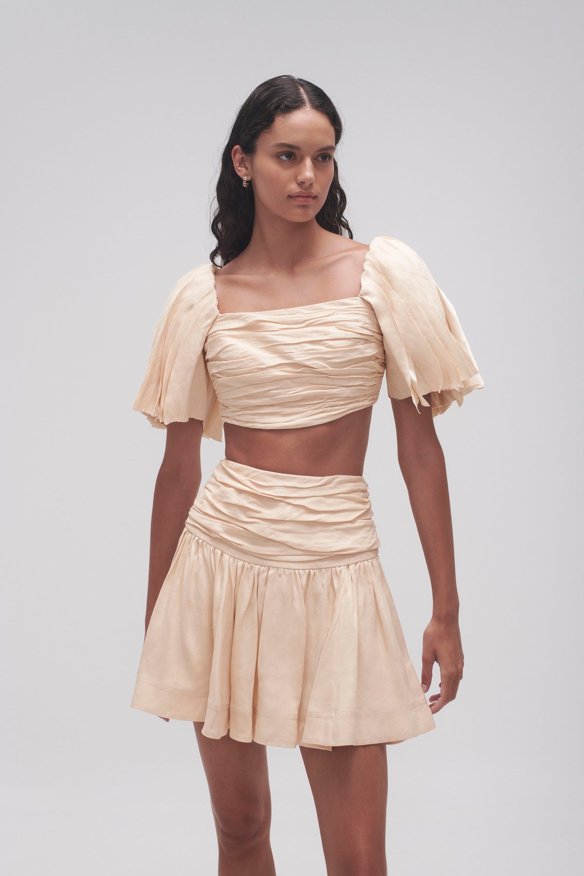 Cari Ruched Crop Top | Coconut Cream | Aje – Aje AU