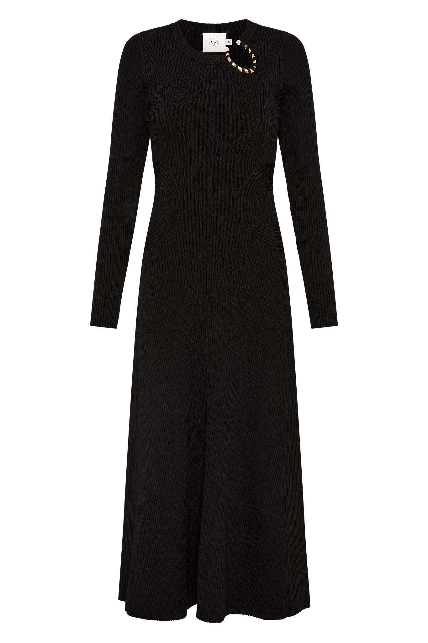 Crescent Knit Midi Dress | Black | Aje – Aje AU