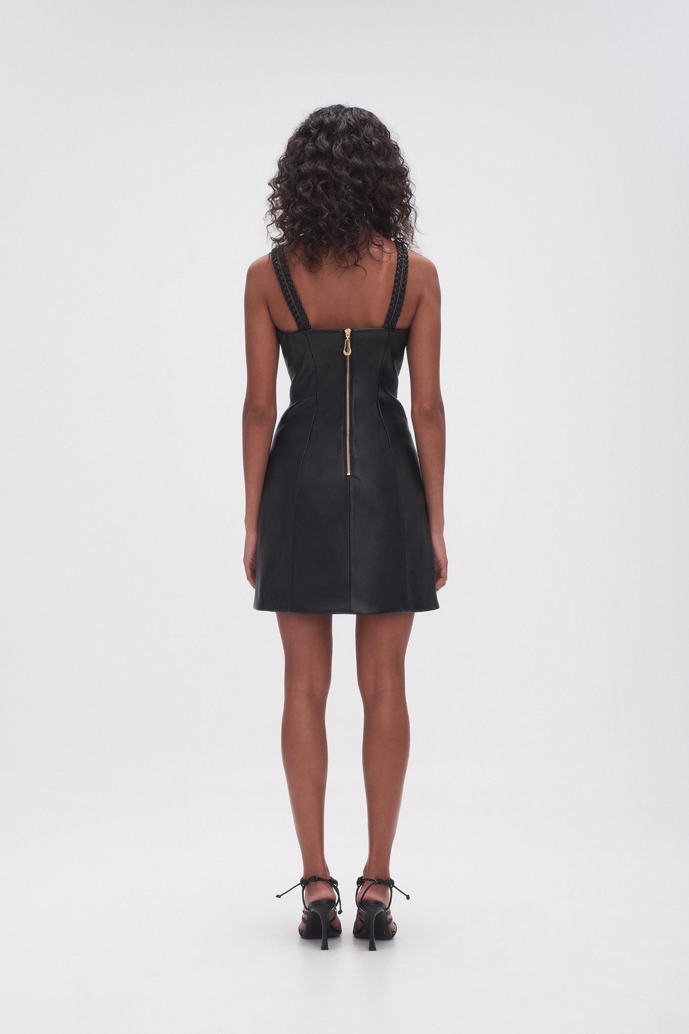 aje leather dress Osa Braided Mini Dress | Black