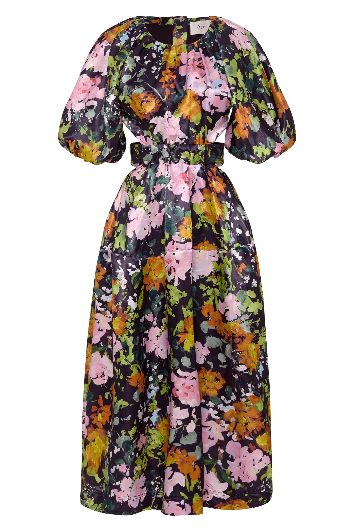 Mimosa Cutout Midi Dress | Midnight Floral | Aje Aje AU Mimosa Cutout Midi Dress | Midnight Floral | Aje Aje AU