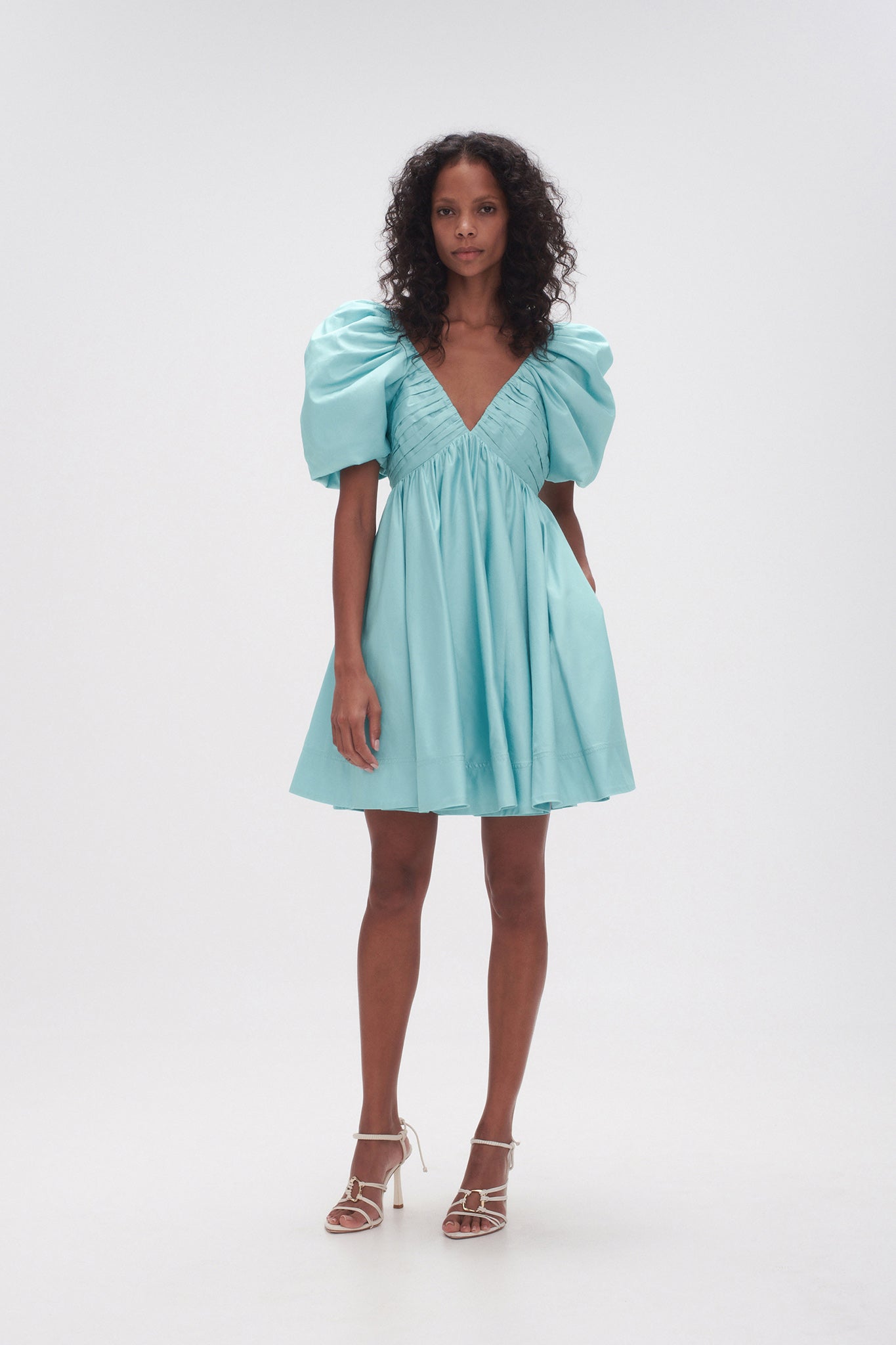 Gabrielle Plunge Mini Dress | Spearmint Blue | Aje – Aje AU