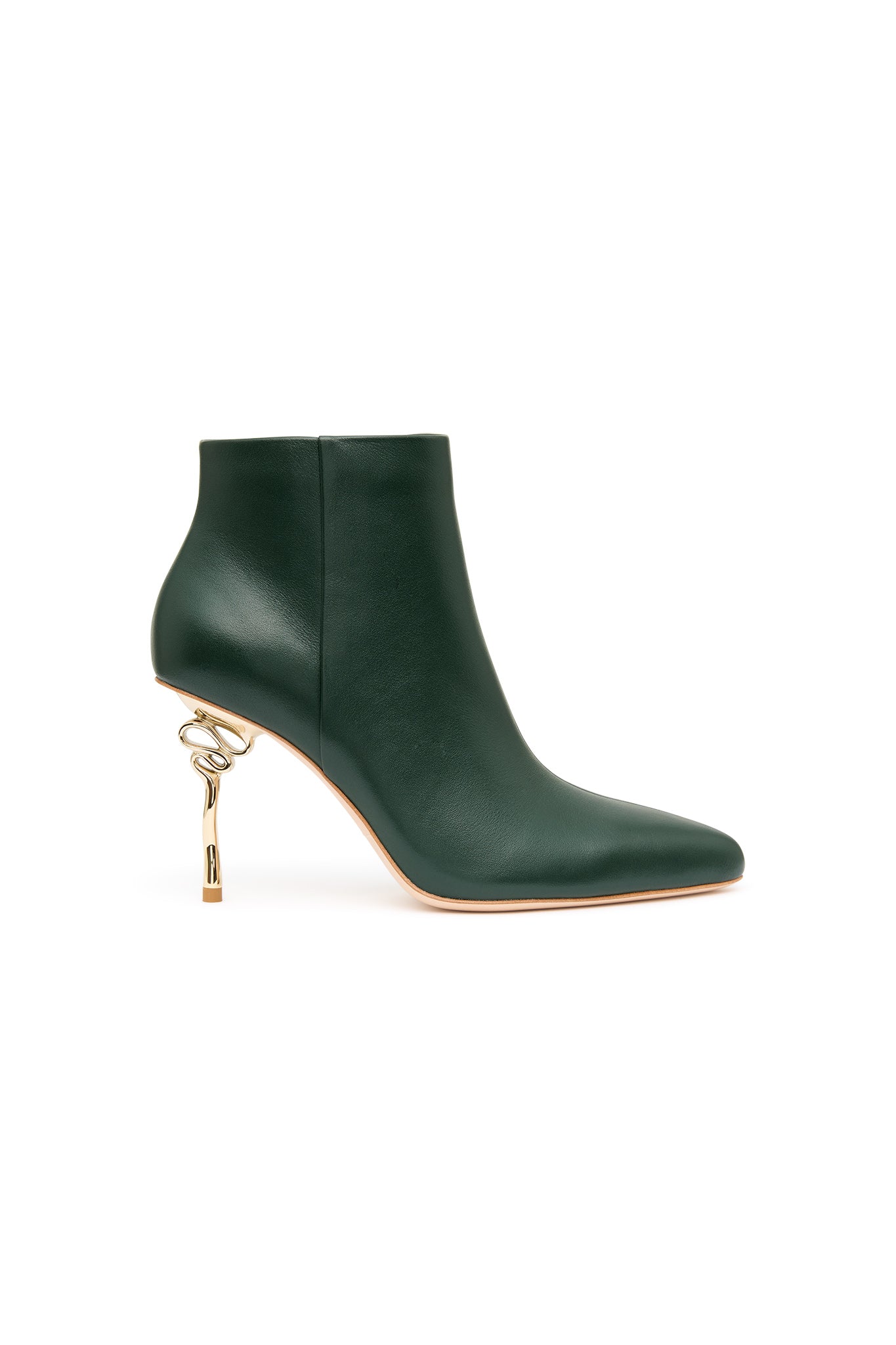 Green open sale toe boots